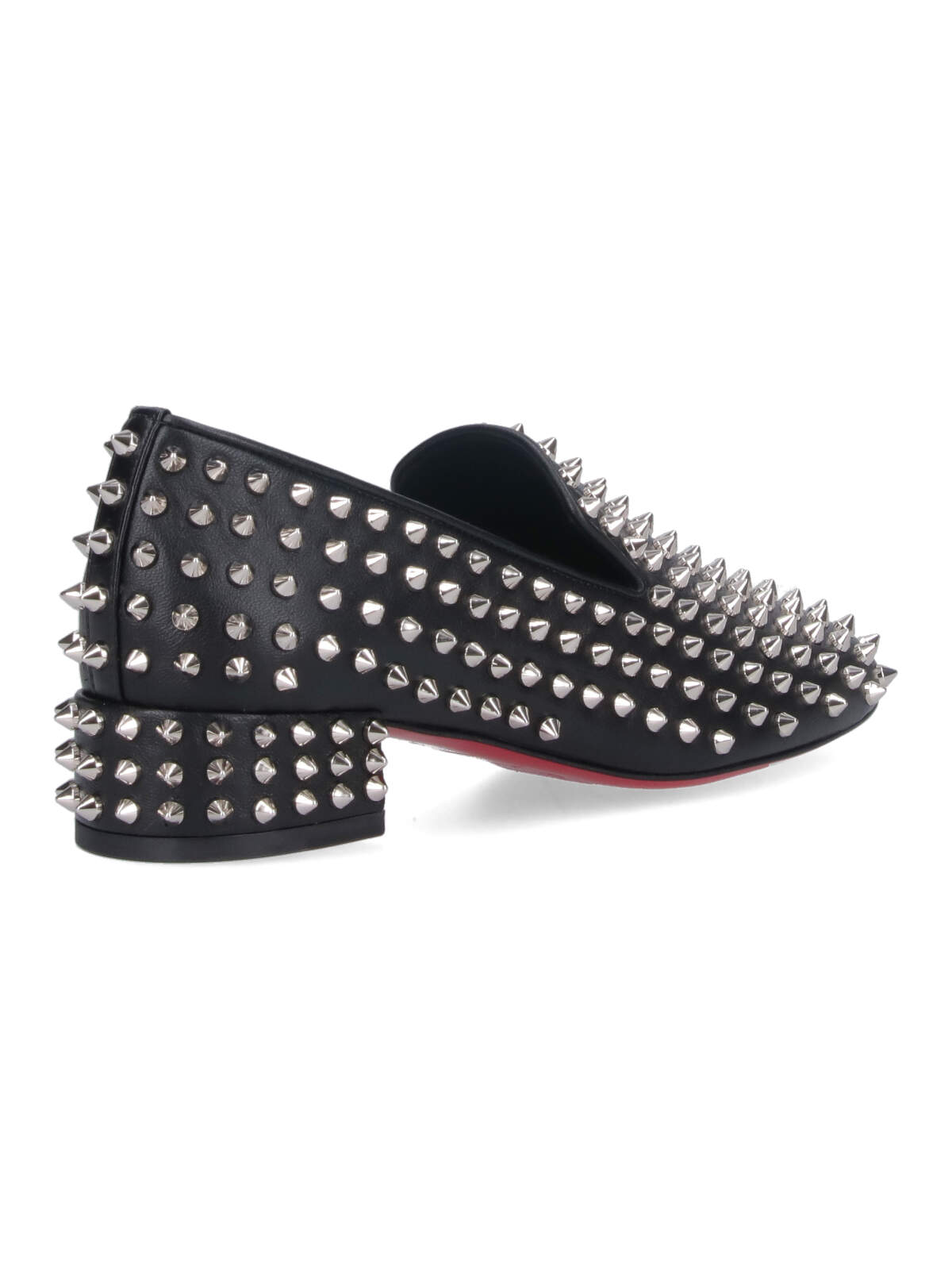 Christian Louboutin Spikeasy Studded Red Sole Slip-on Loafers