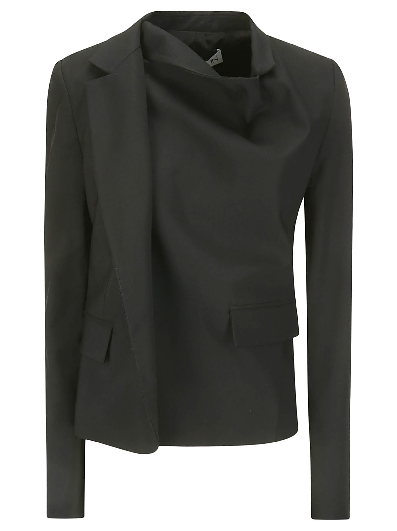 Shop Jw Anderson Draped Tailored Jacket In Black
