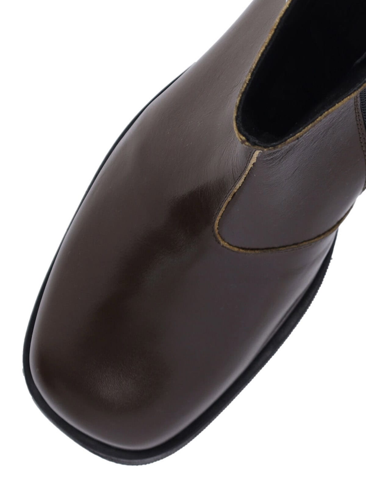 Our Legacy Dark Brown Leather Camion Boots In Brown