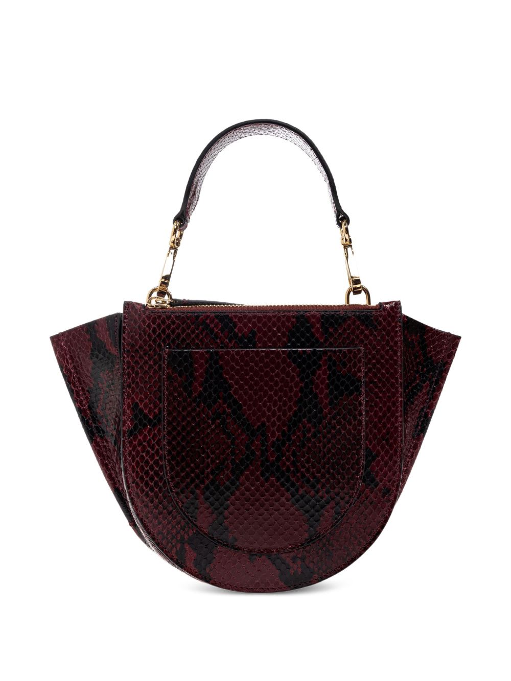 Wandler Hortensia Mini Bag In Burgundy Python In Burgundy