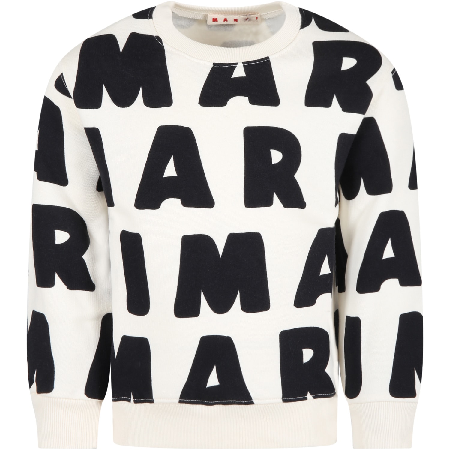Marni Ivory Sweatshirt For Kids With Logos