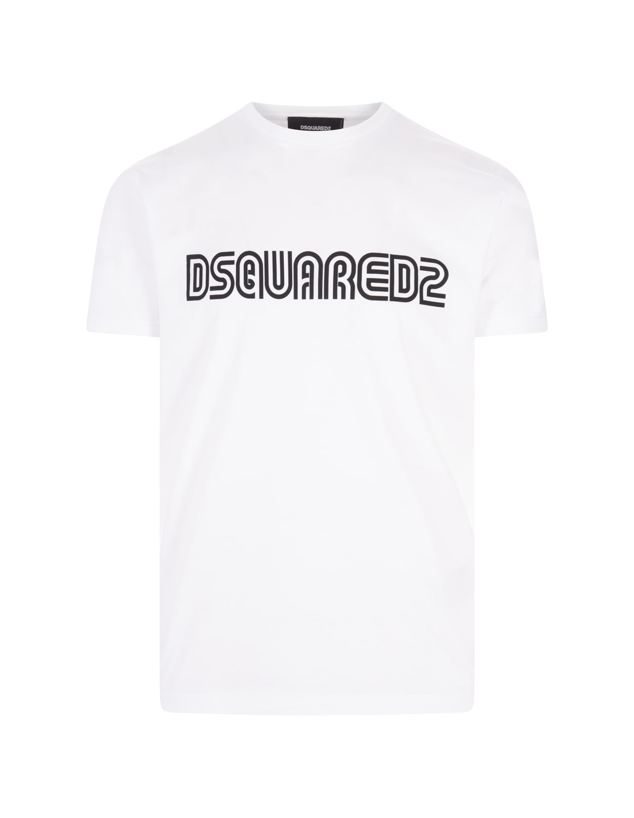 Dsquared2 Man White D2 Outline Cool T-shirt
