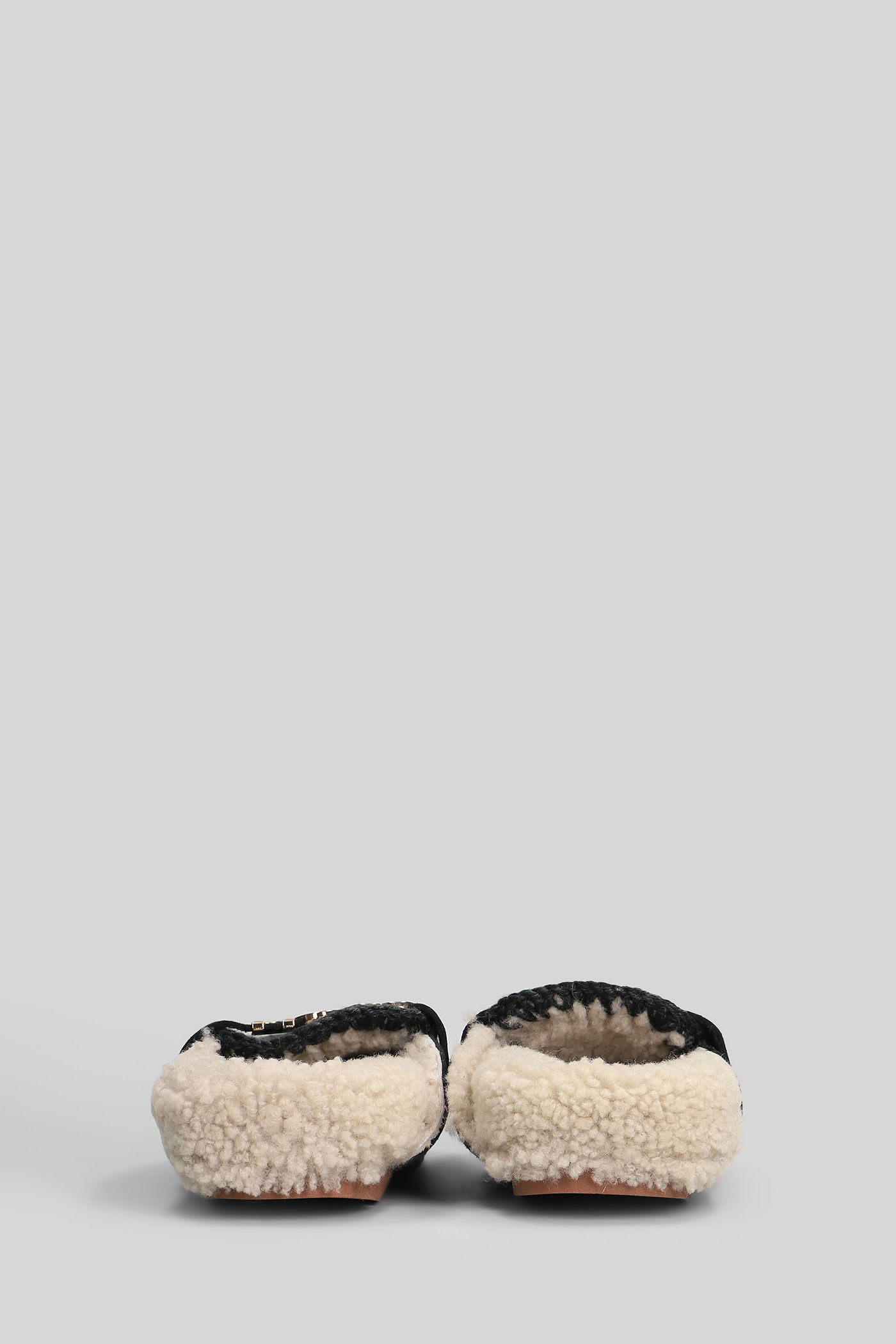 Mou Winter Bio Slide Slipper-mule In Black Suede In Black