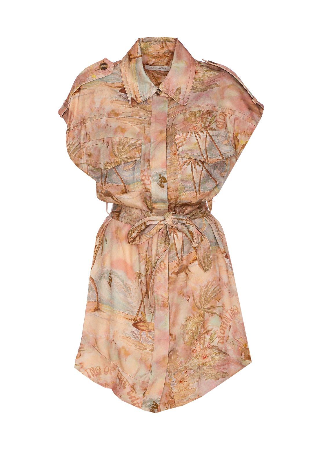 Zimmermann Illuminate Sleeveless Tunic Guava Morning