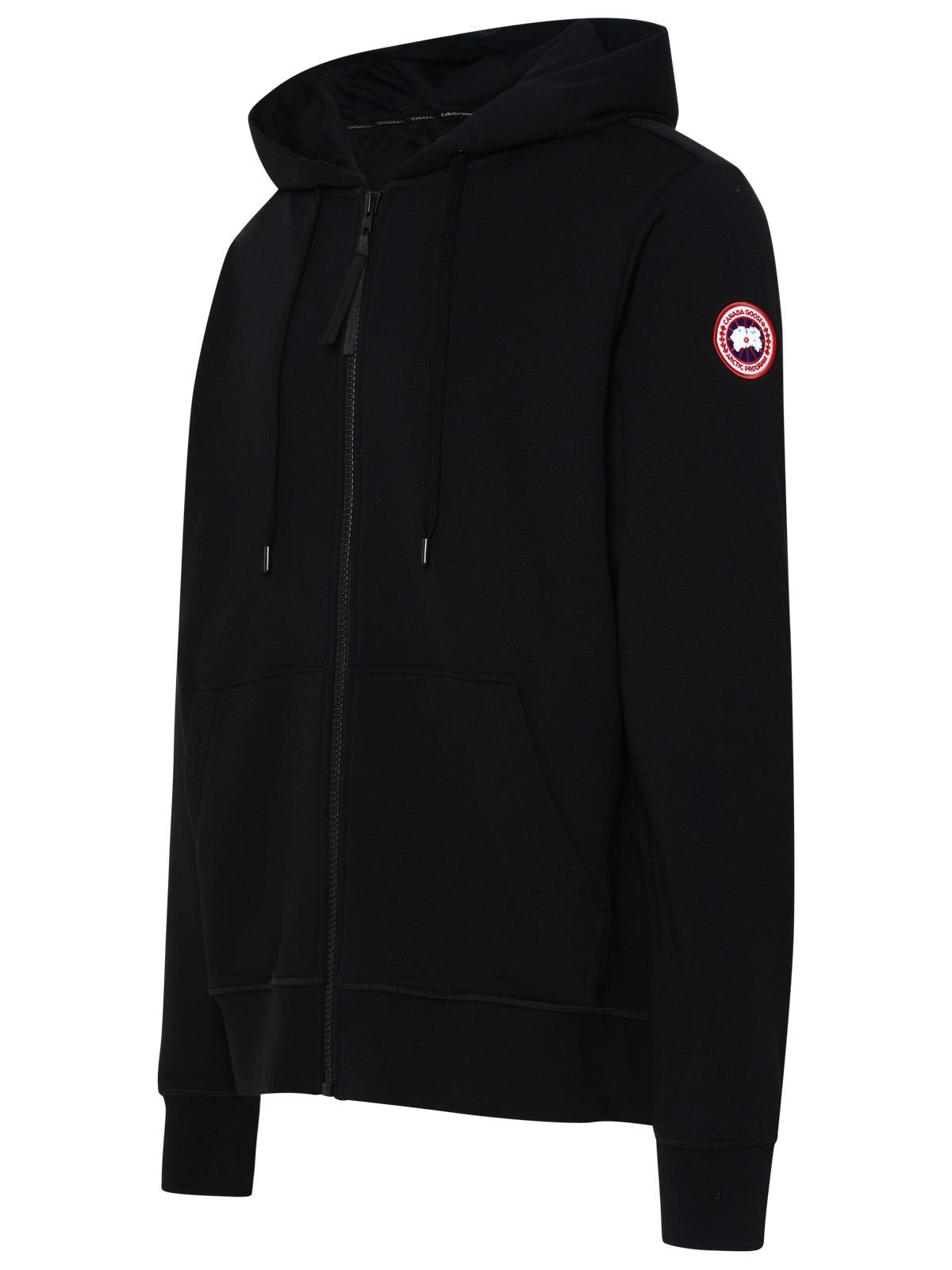 Shop Canada Goose Black Cotton Huron Sweatshirt