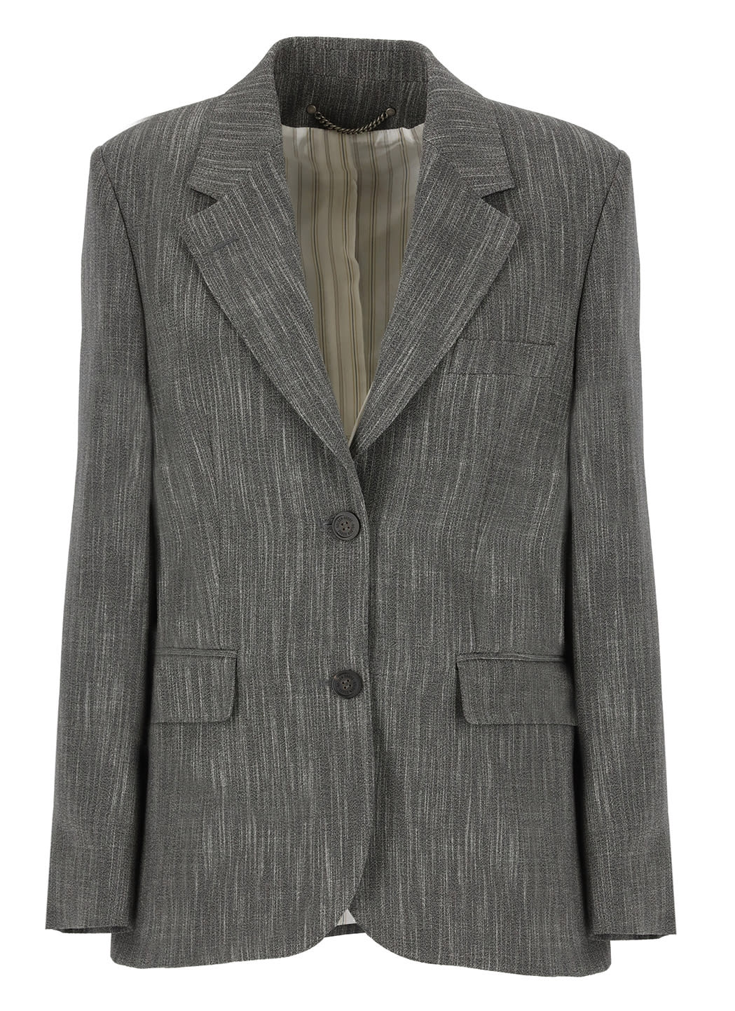 Shop Golden Goose Wool Blend Jacket In Grey