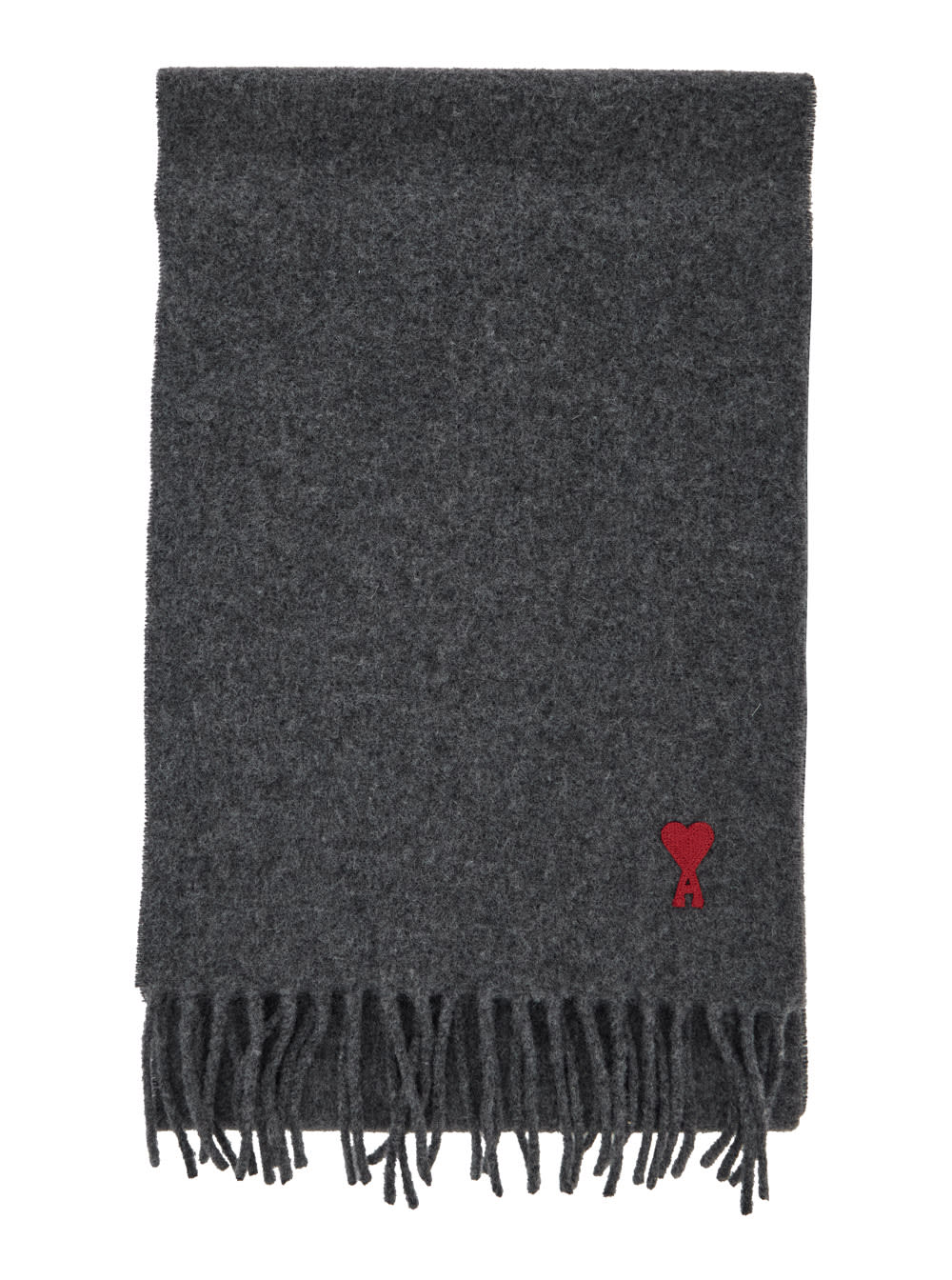 Ami Alexandre Mattiussi Ami Paris Women Red Ami De Coeur Scarf In Black