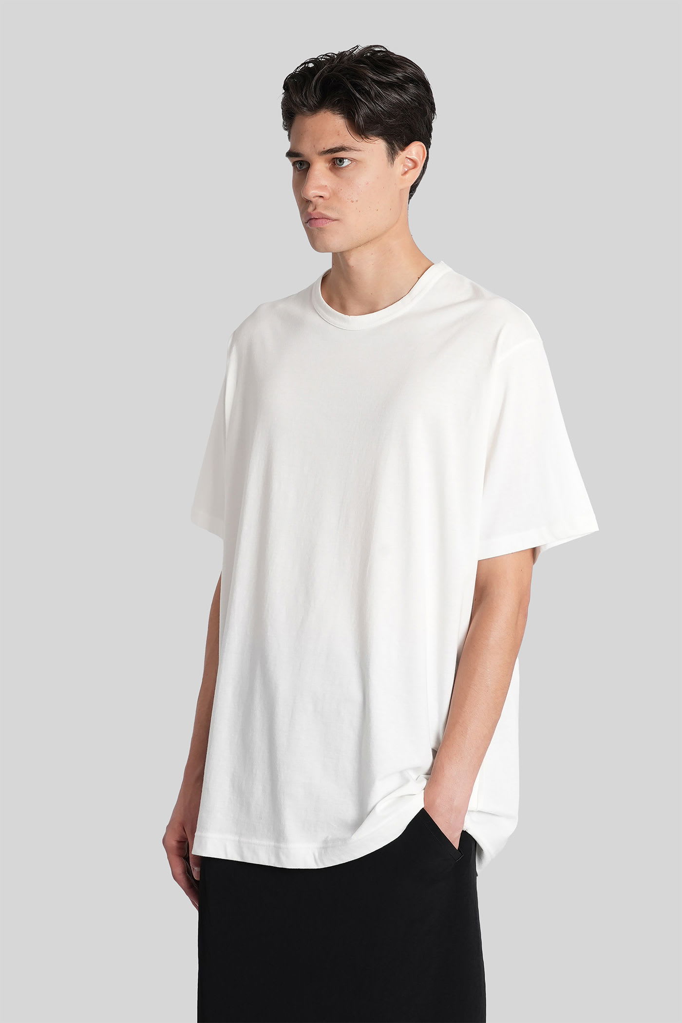 Yohji Yamamoto T-shirt In White Cotton In White