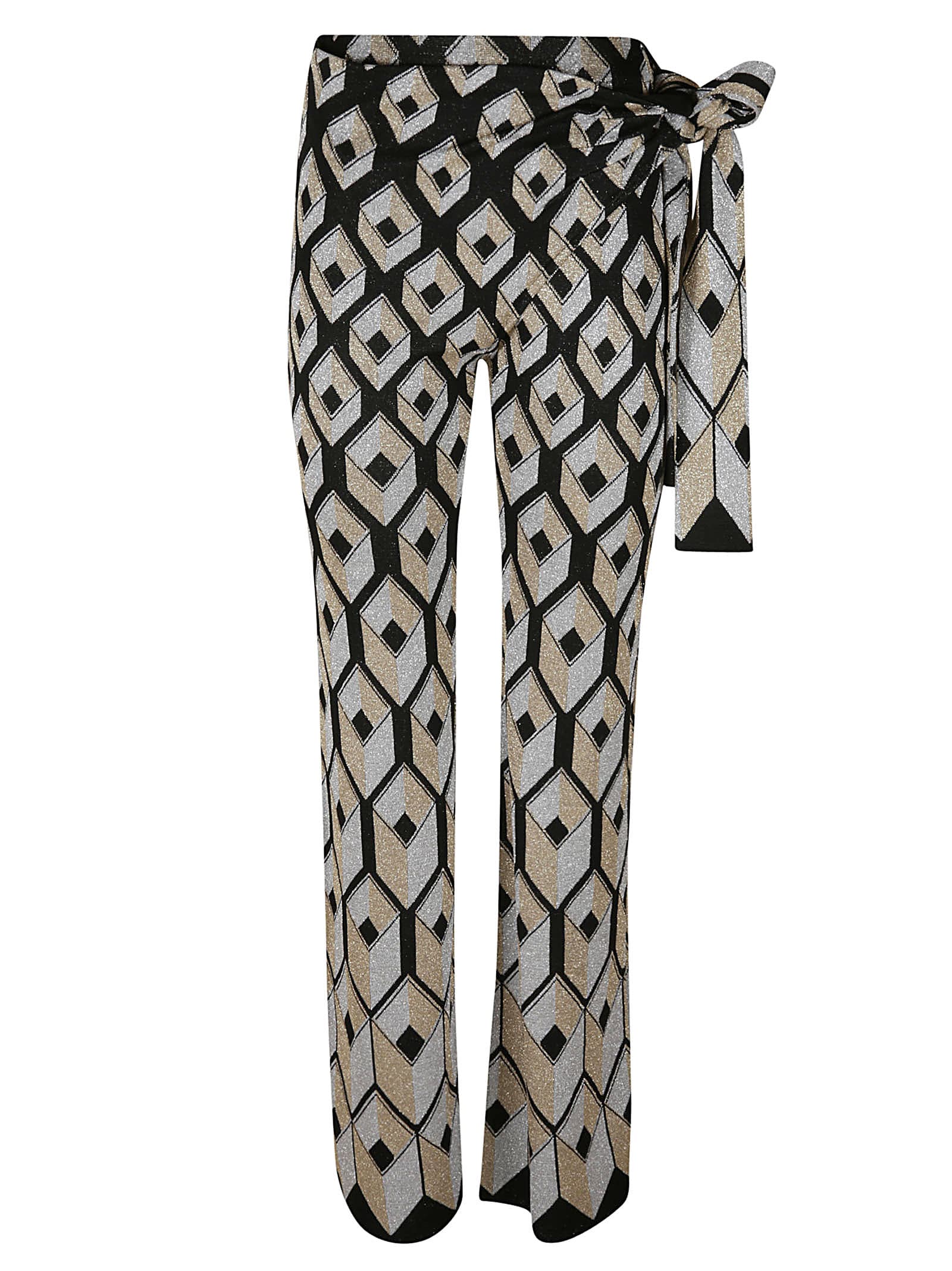 Paco Rabanne All-over Print Side-tie Trousers