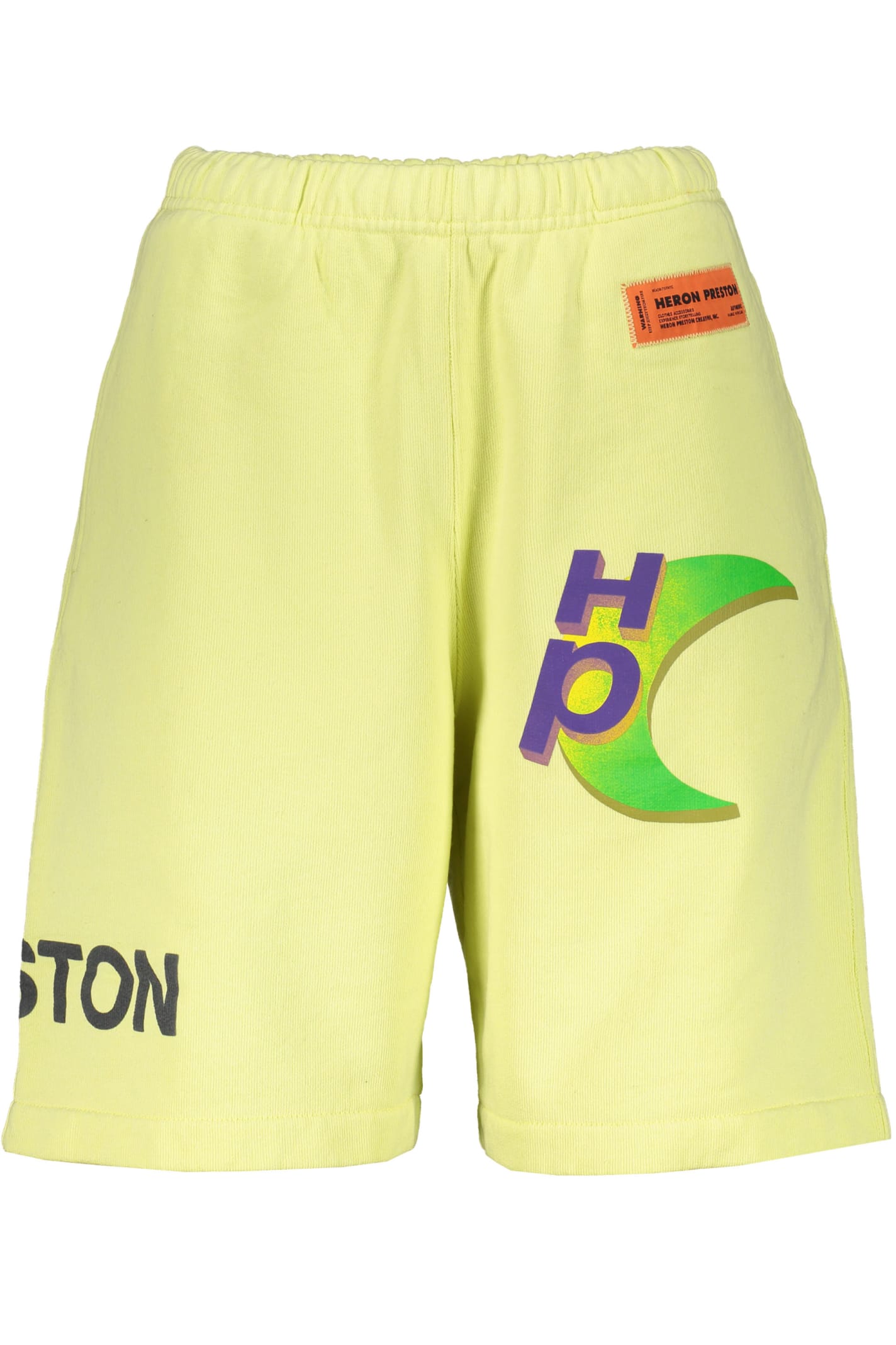 Shop Heron Preston Fleece Shorts In Yellow