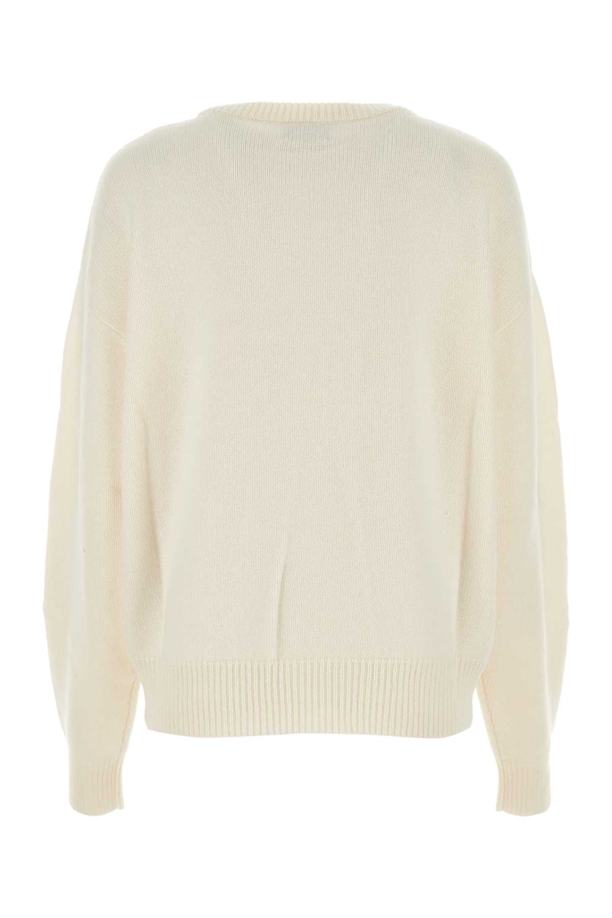 Shop Le Kasha Ivory Cashmere Sweater In Lightbeige