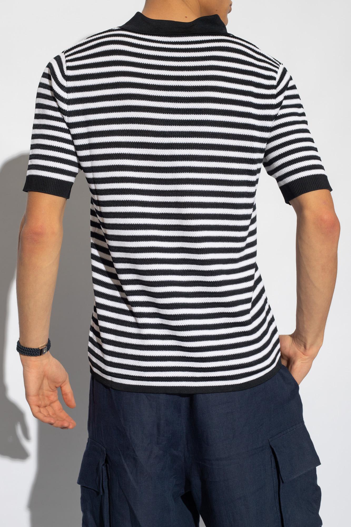 Dolce & Gabbana V-neck Polo Shirt In Multicolor