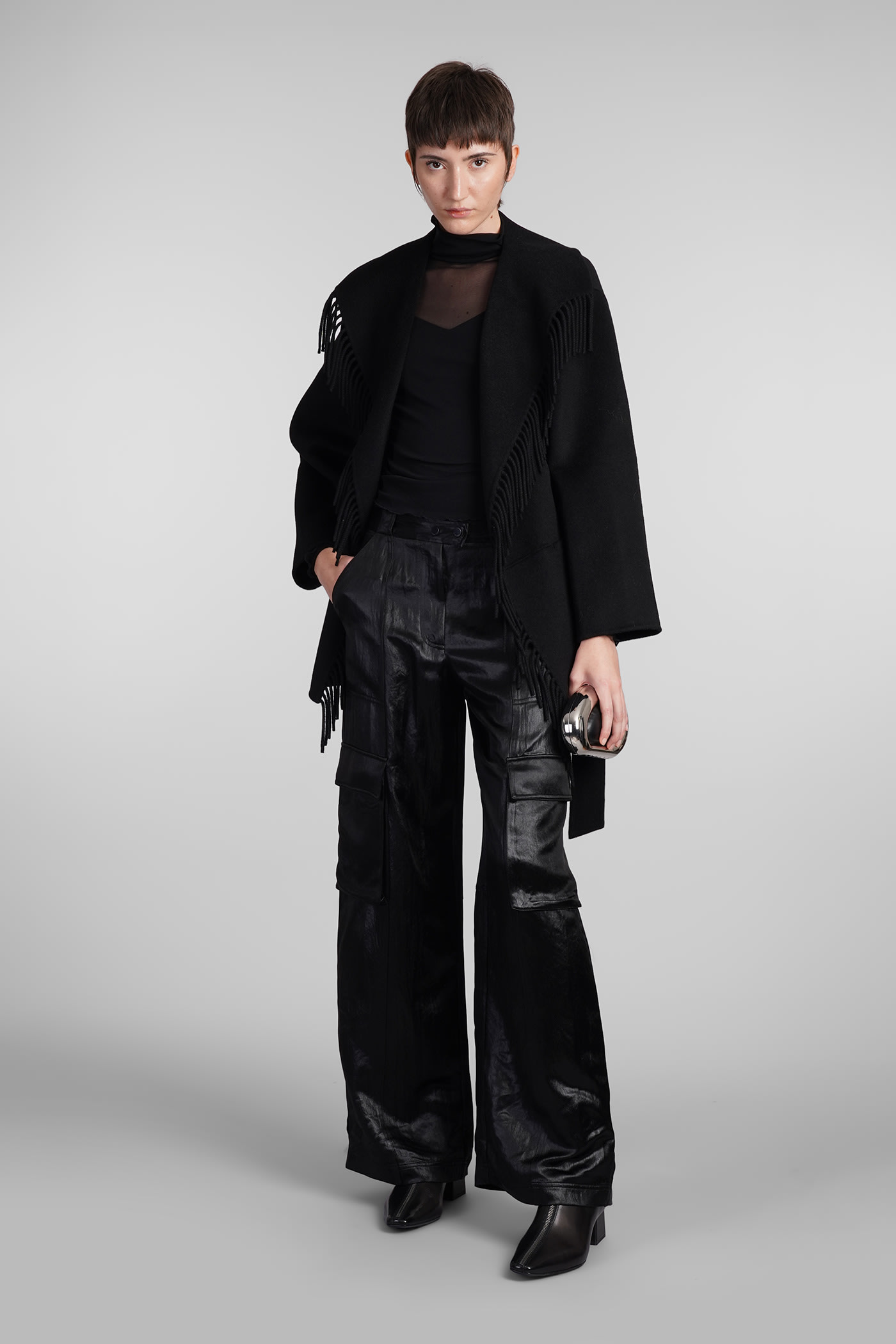 Simkhai Rowen Casual Jacket In Black Wool In Black