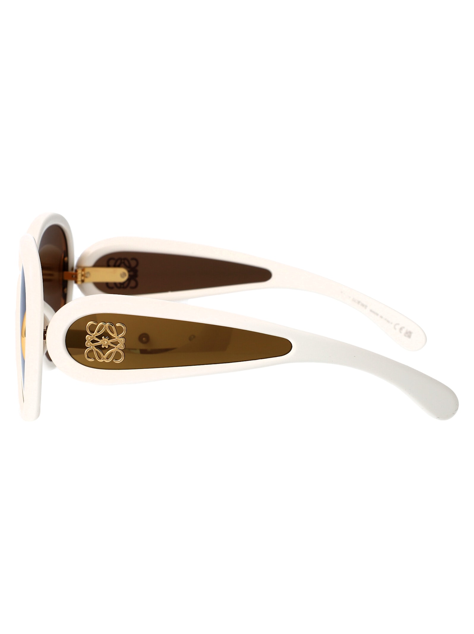 Shop Loewe Anagram Sunglasses In White Orange