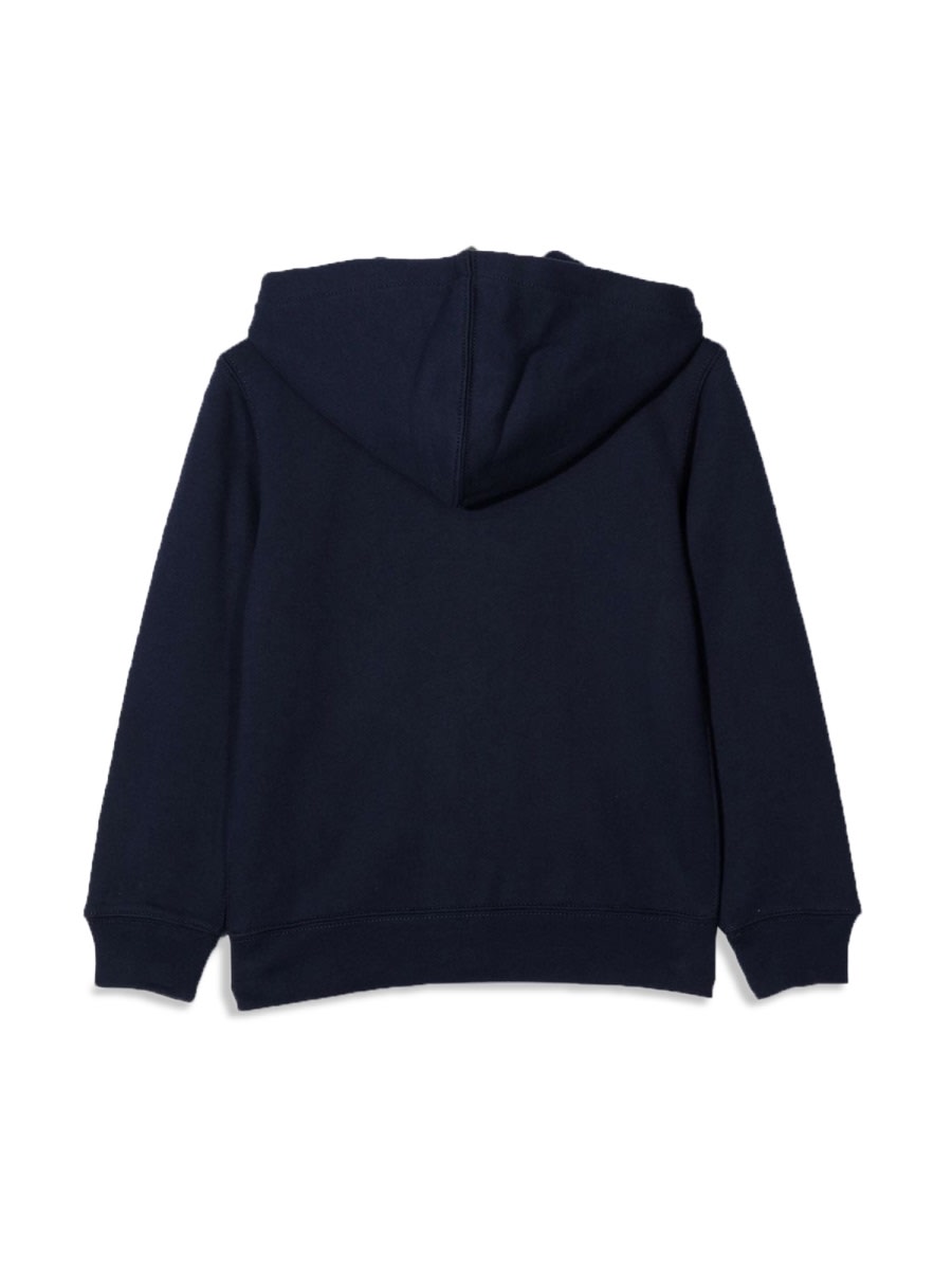 Shop Polo Ralph Lauren Double-knit Full-zip Hoodie In Blue