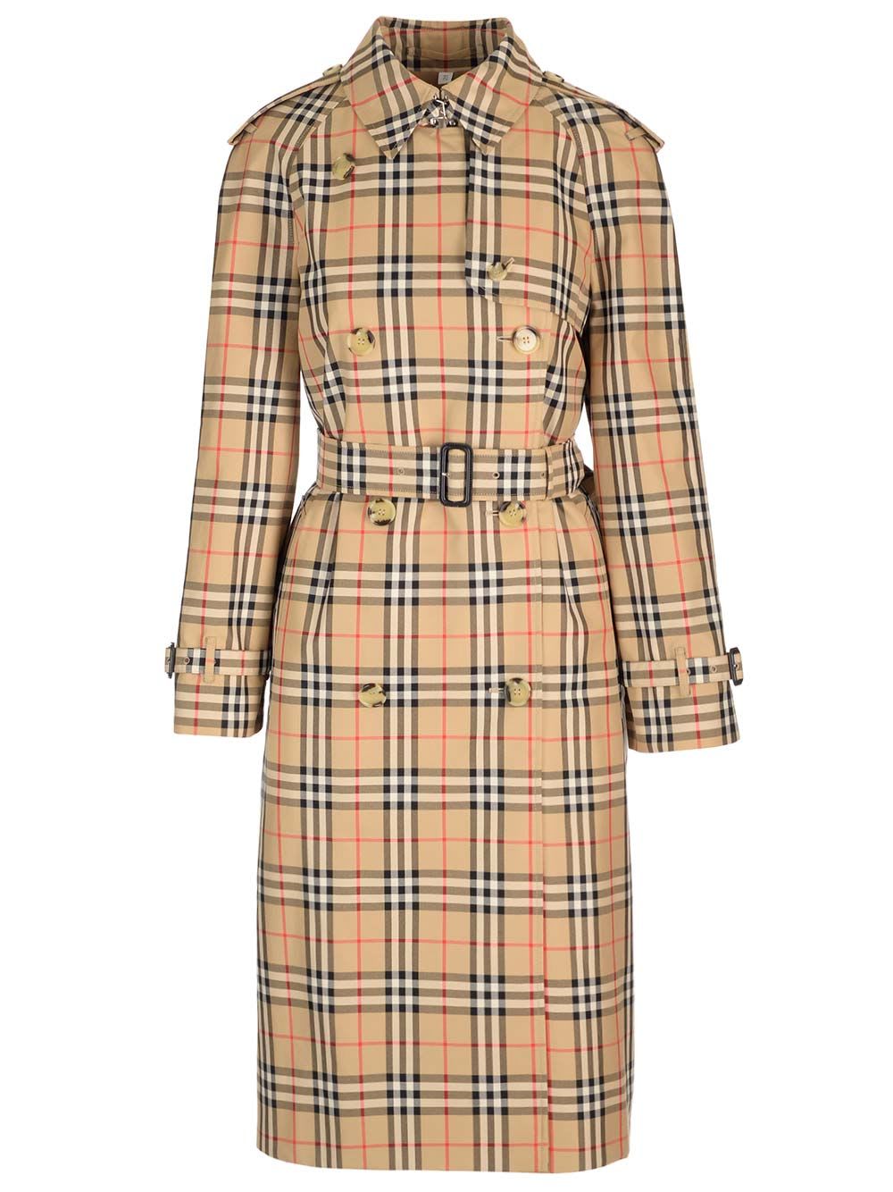 Shop Burberry Harehope Trench Coat In Beige