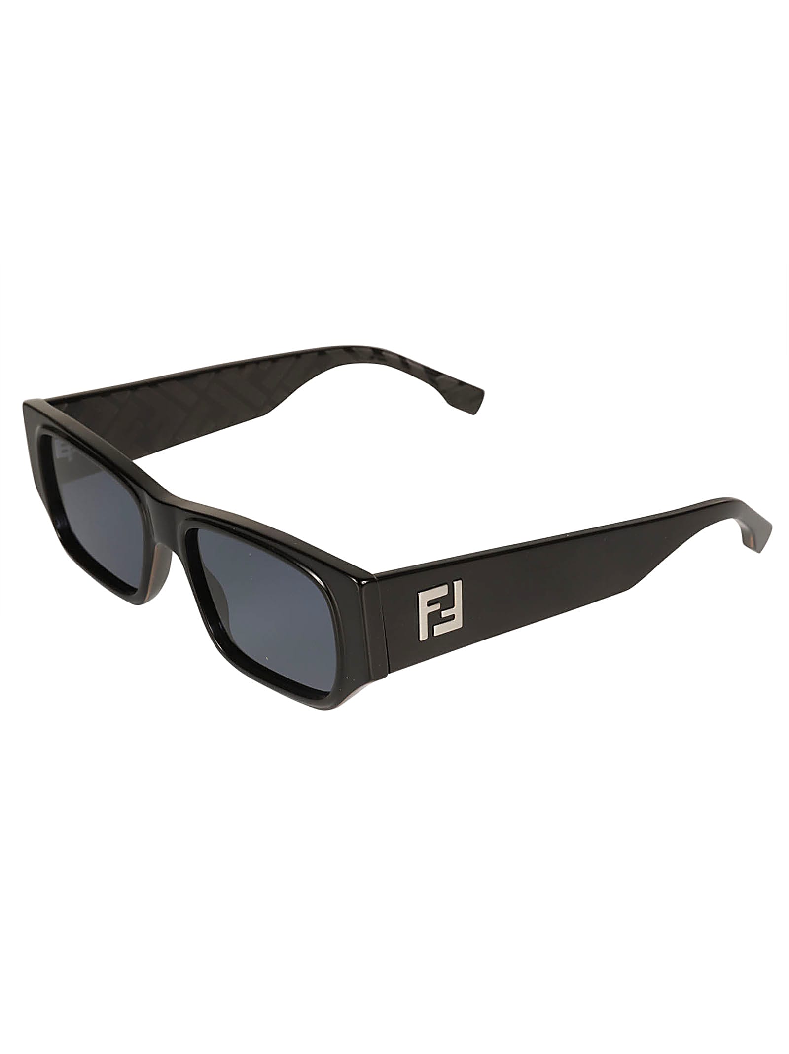 Fendi Rectangle Classic Sunglasses In 01v - Black