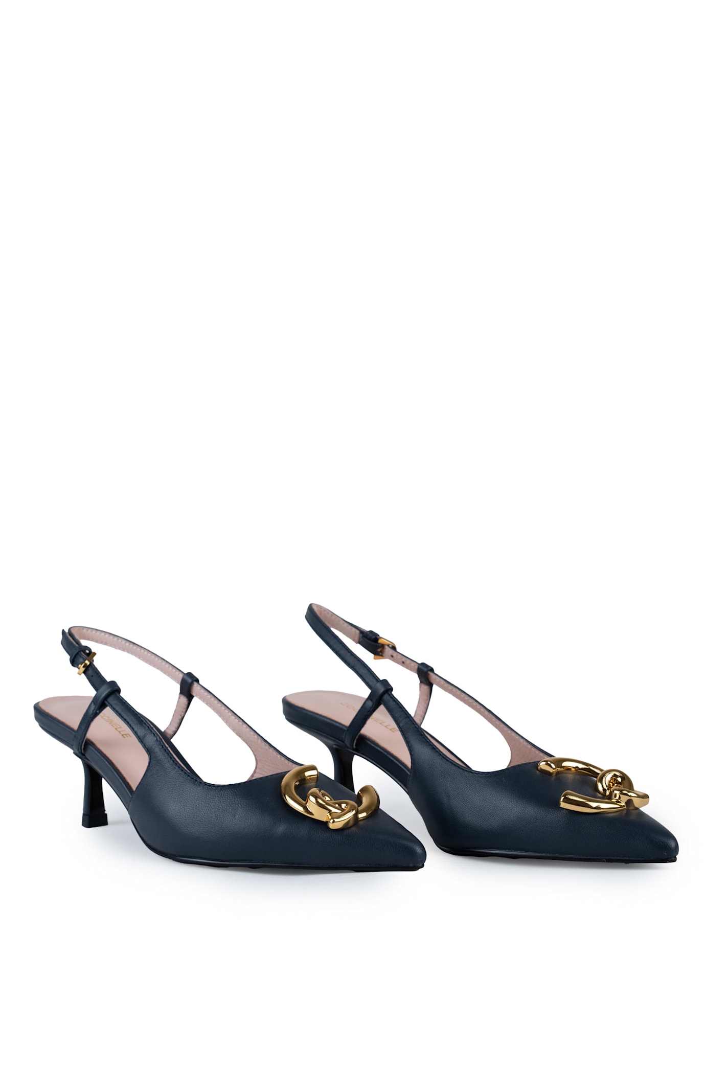 Coccinelle C-me Smooth Slingback Shoes In Leather