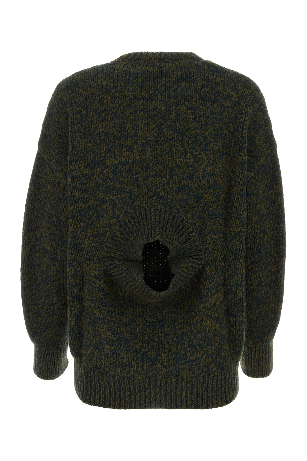 Loewe Multi-panel Design Wool-blend Jumper In Green