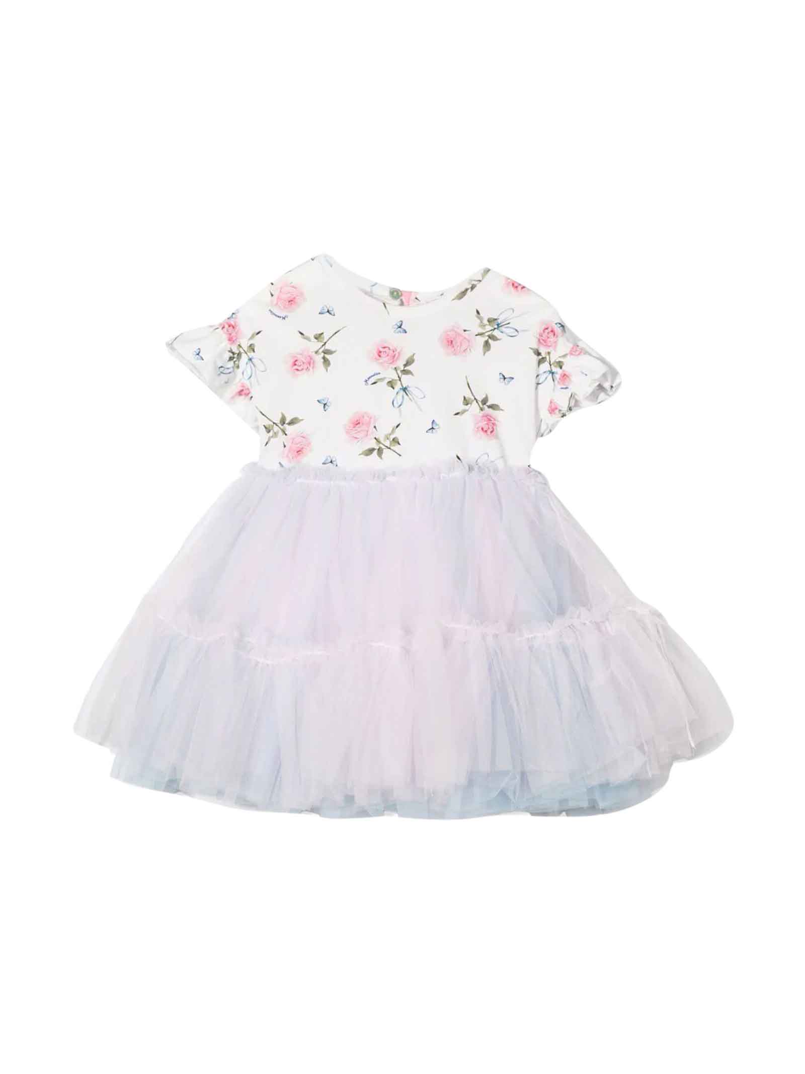 Monnalisa White Baby Girl Dress