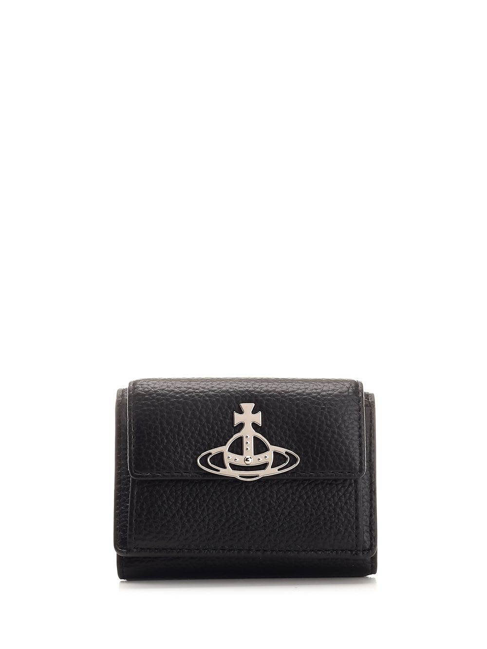 Vivienne Westwood Faux Leather French Wallet In Black