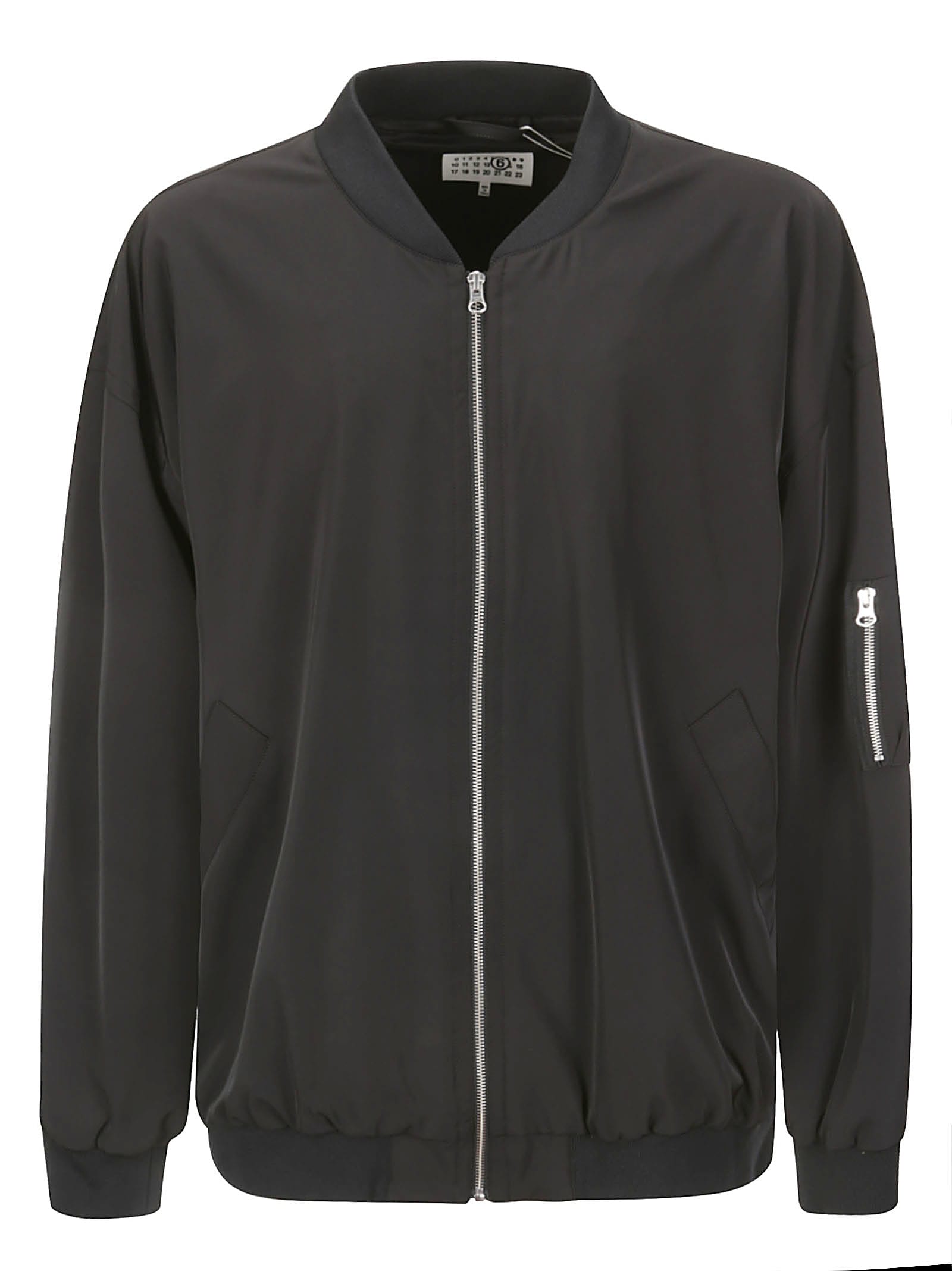 Shop Mm6 Maison Margiela Sportsjacket In Black