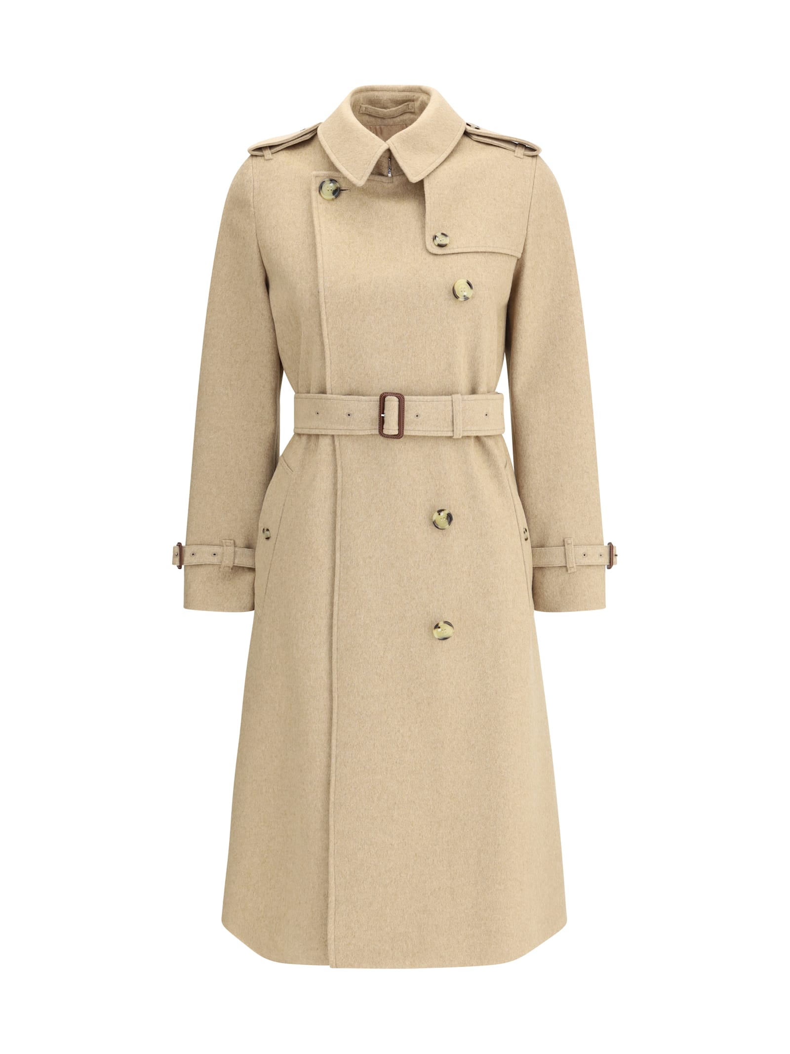 Burberry Women Kensington Midi Cashmere Coat In Brown
