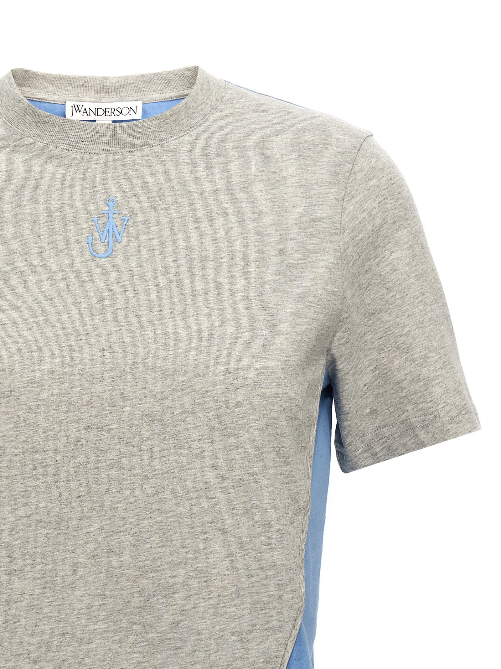 Jw Anderson Woman T-shirt Grey Size M Cotton In Multicolor