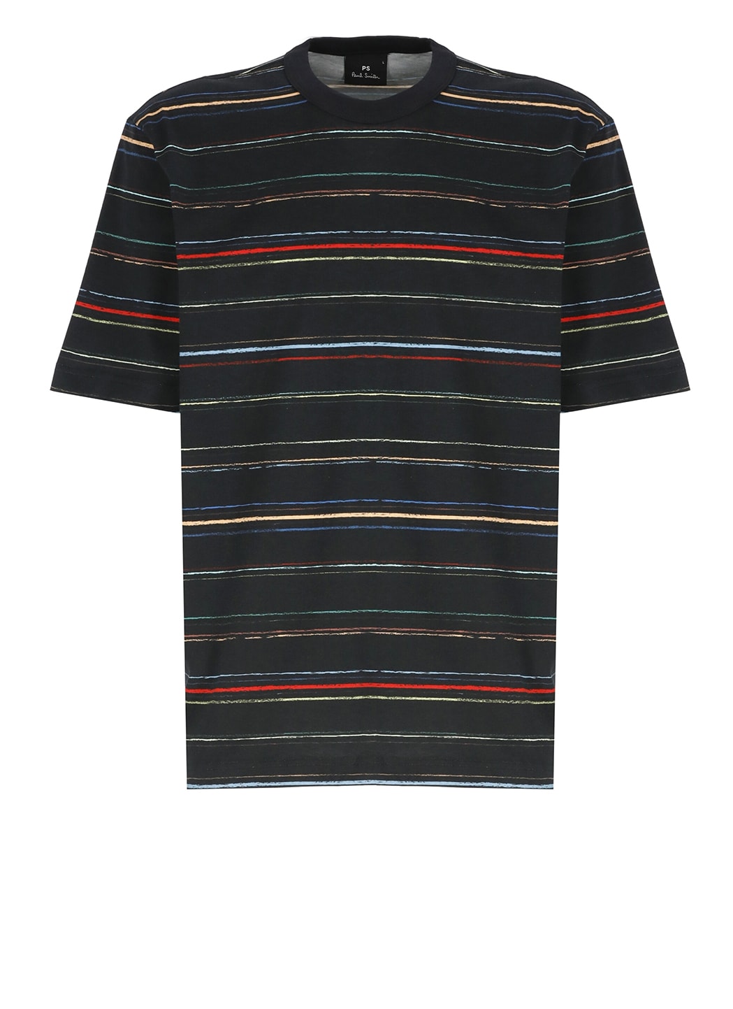 Paul Smith Horizontal Striped T-shirt In Black | ModeSens