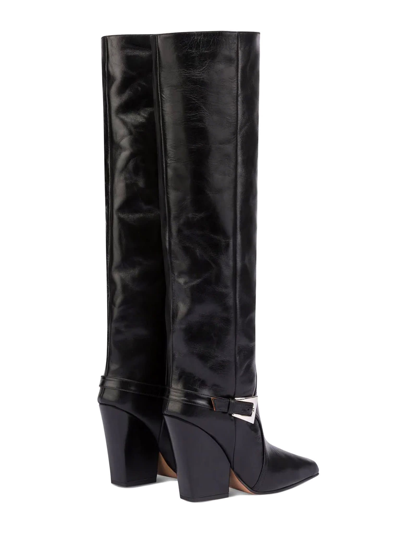 Shop Paris Texas Jane Buckle Boot In Black