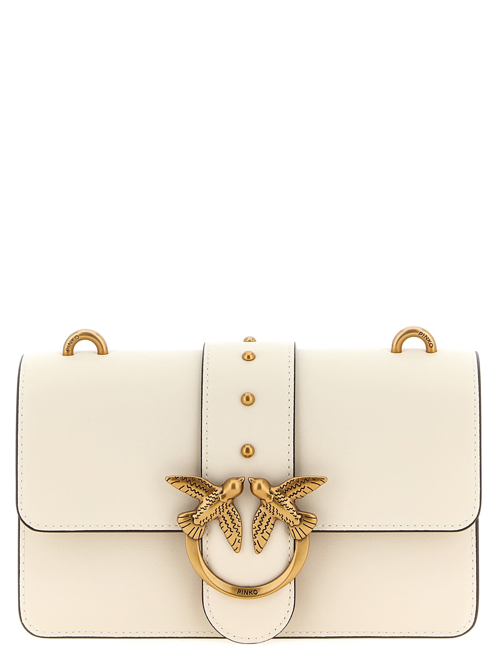 Pinko Love One Mini Crossbody Bag In White
