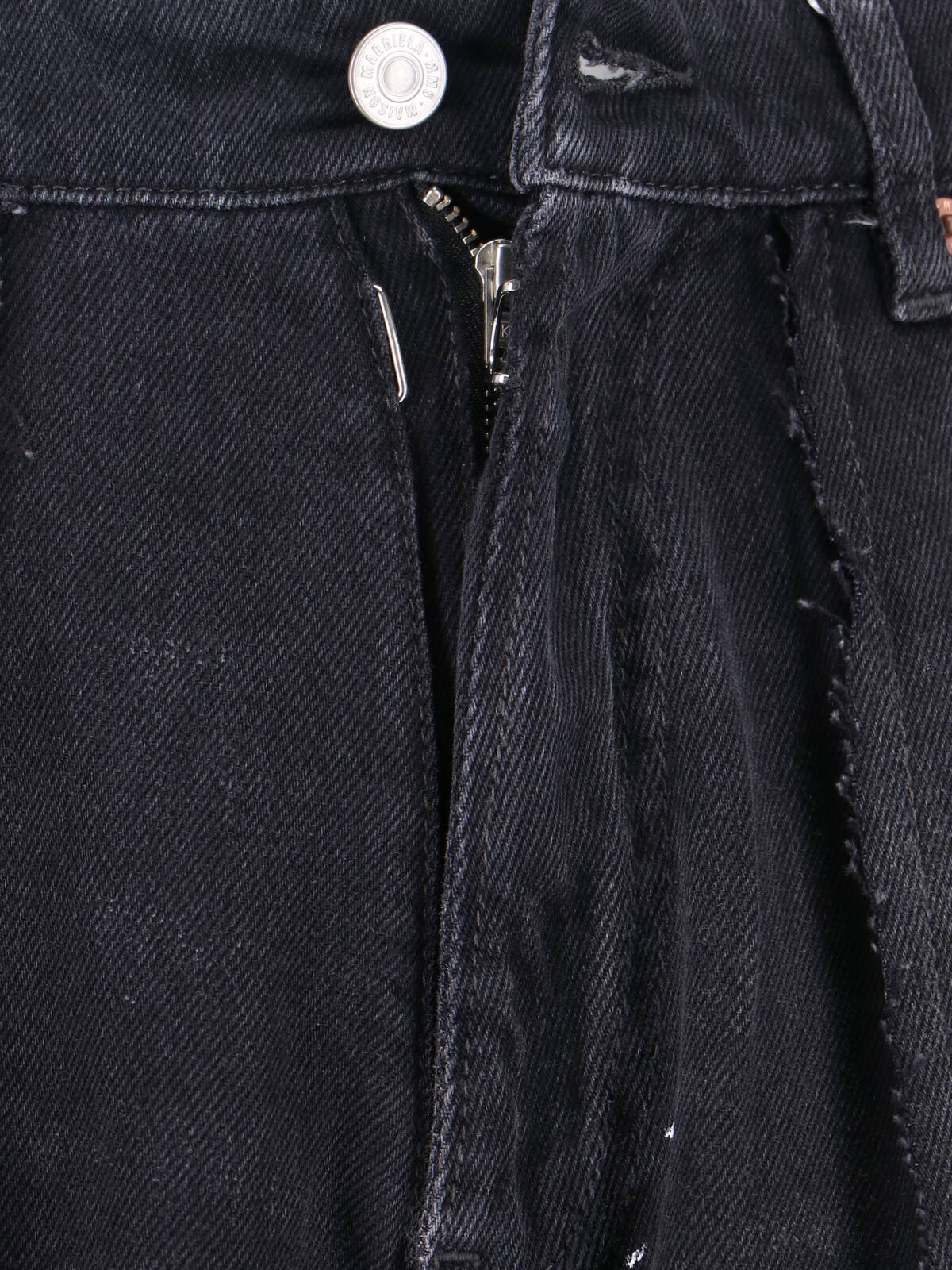 Mm6 Maison Margiela Baggy Jeans In Black Cotton Denim In Black