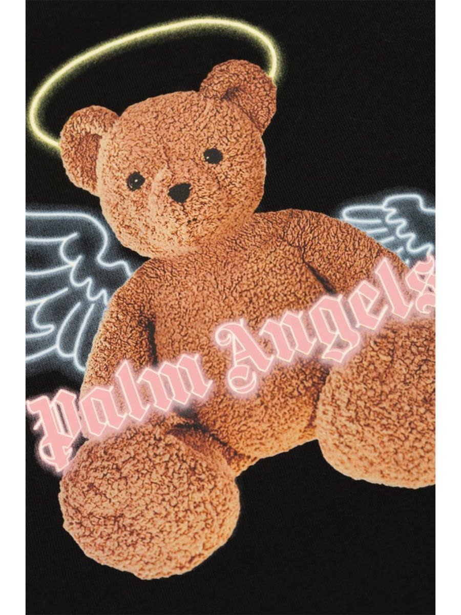 Palm Angels Bear-print T-shirt In Black