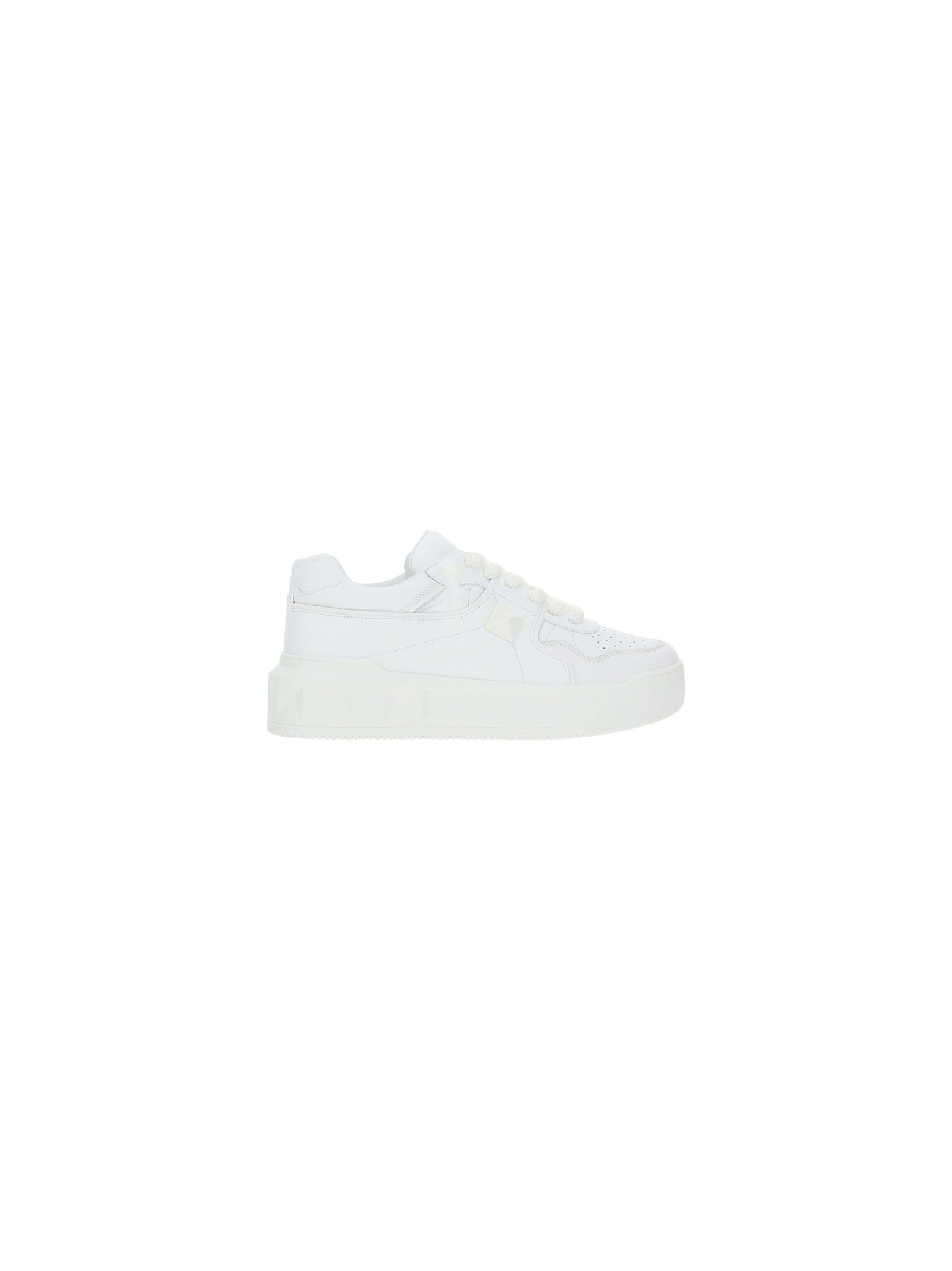 Valentino One Stud Sneakers In White