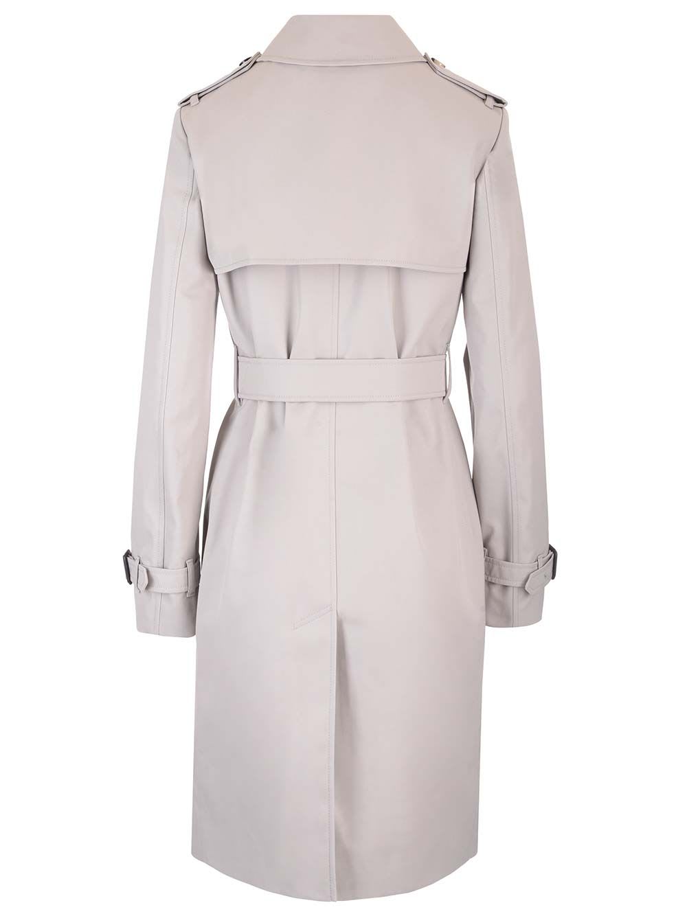 Burberry Medium-length Trench Coat Coats Grey In Heron