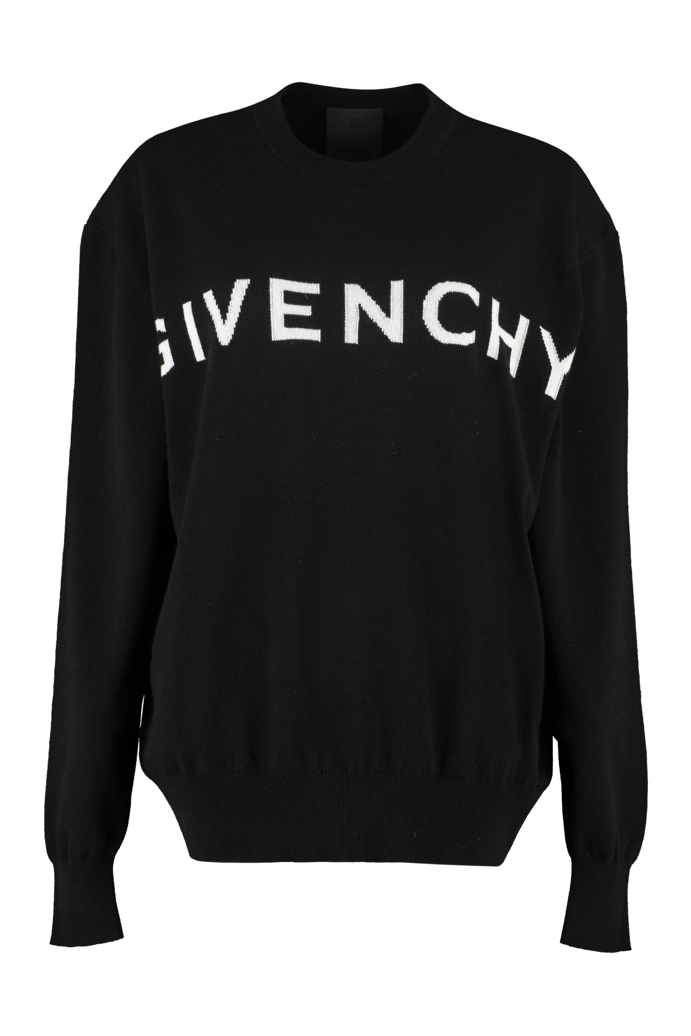 Givenchy Crew-neck Cashmere Sweater In Black