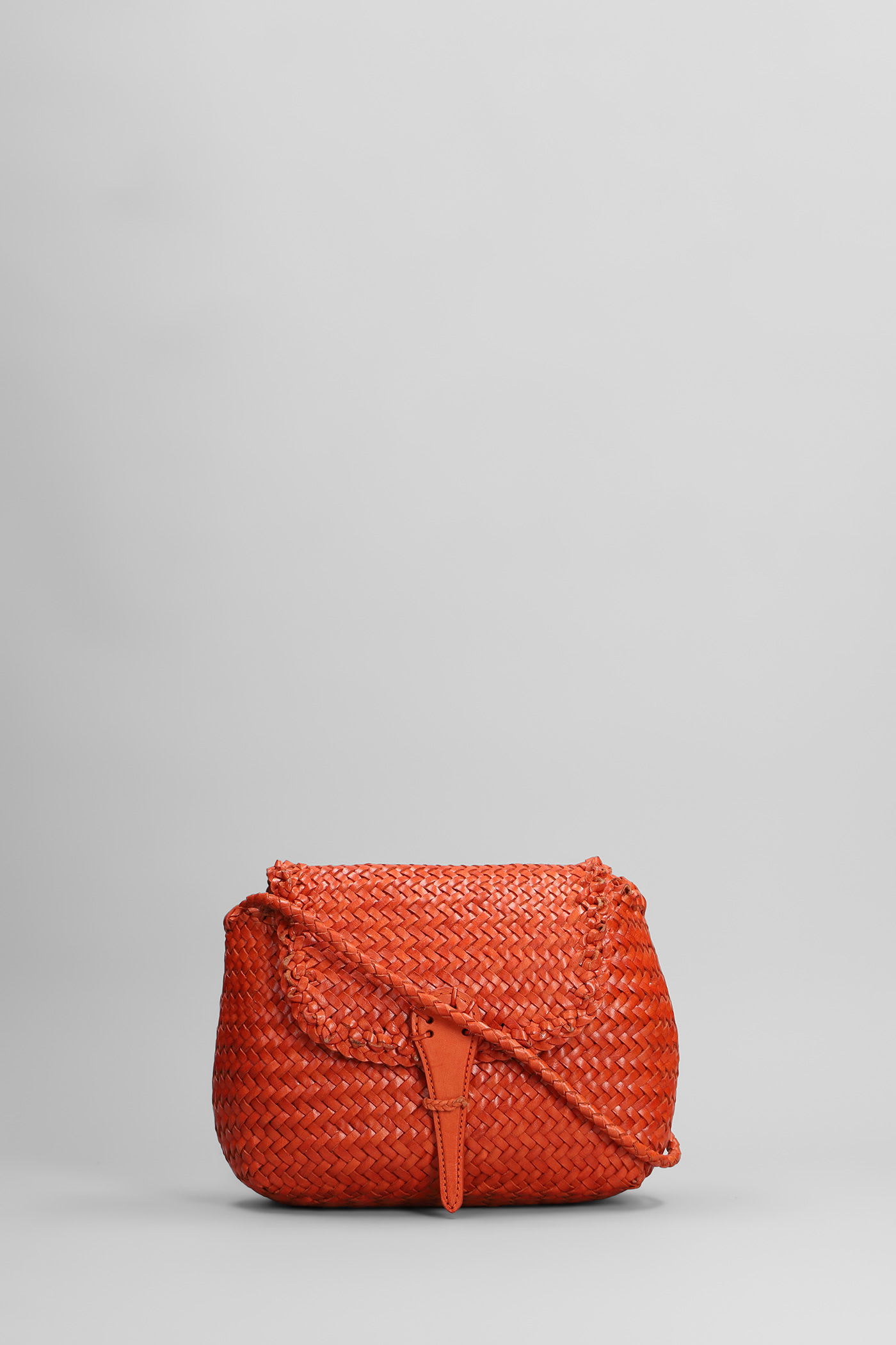 Mini City Bag Shoulder Bag In Orange Leather