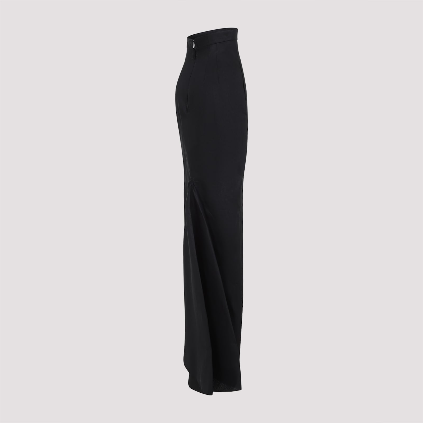 Rick Owens Lido Linen Twill Mermaid Maxi Skirt