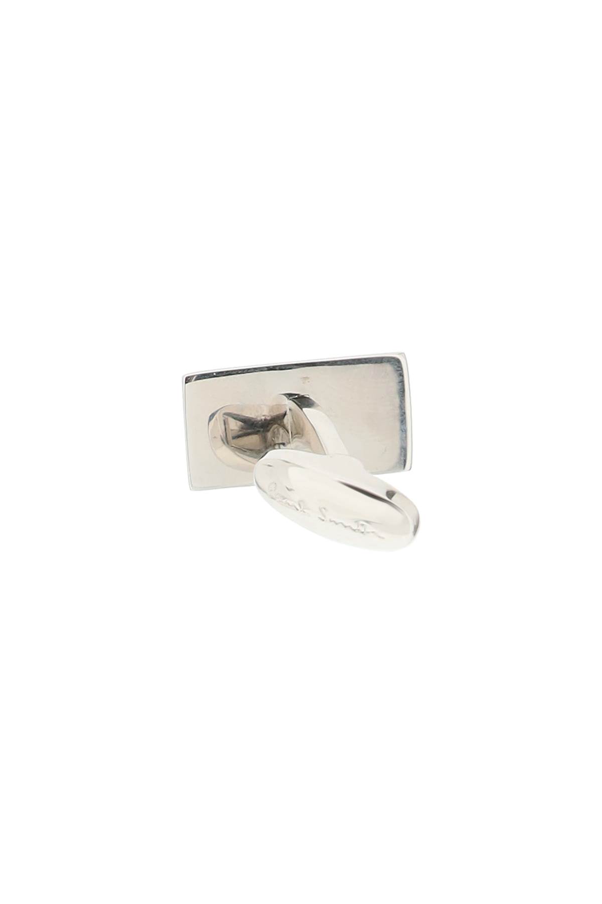 Paul Smith Striped Cufflinks In Multi (silver)