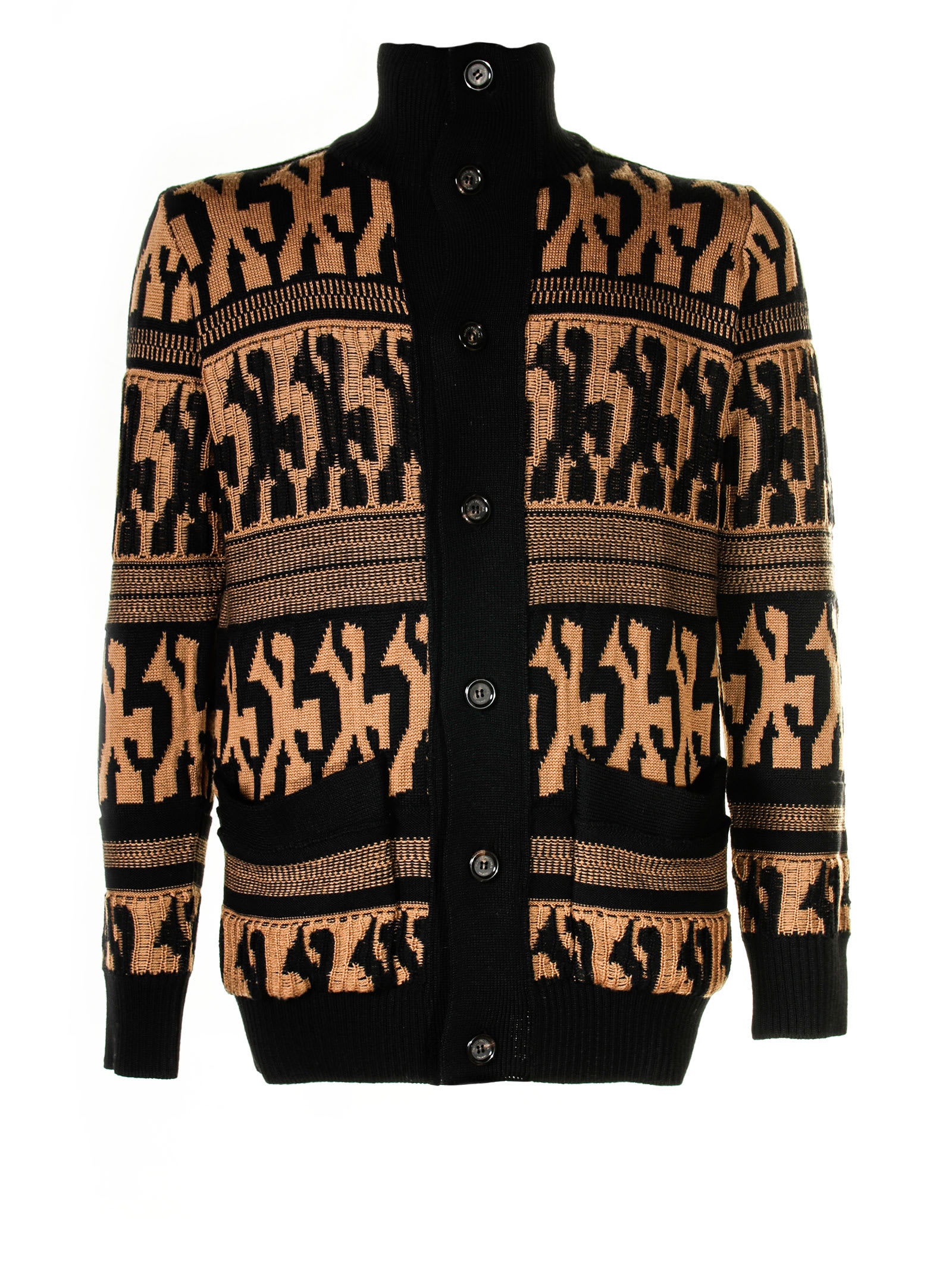 Paolo Pecora High Neck Patterned Cardigan