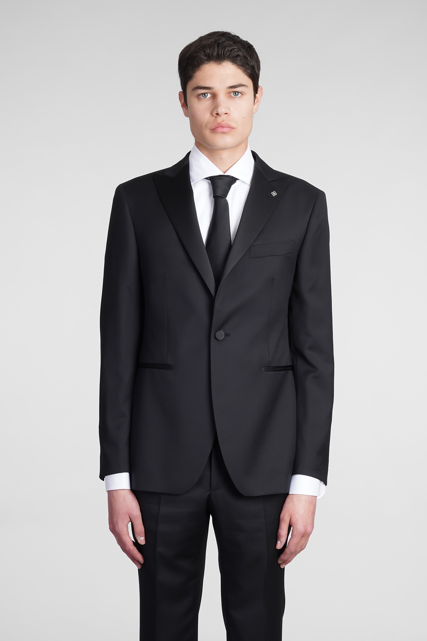 Shop Tagliatore In Black Wool