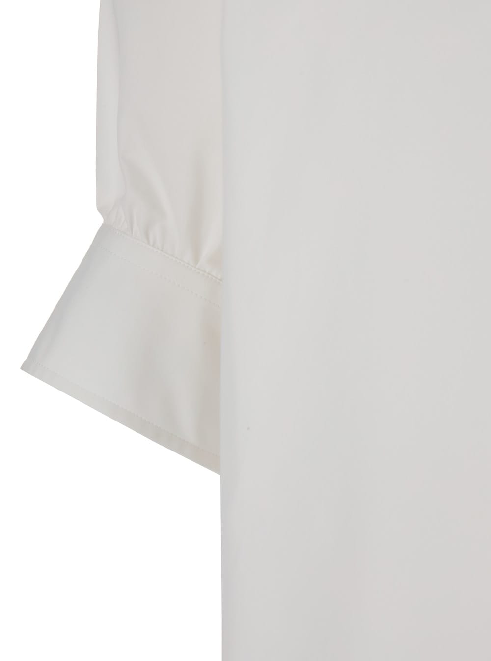 Jil Sander White Half Sleeve Shirt With Pointed Collar In Optic White