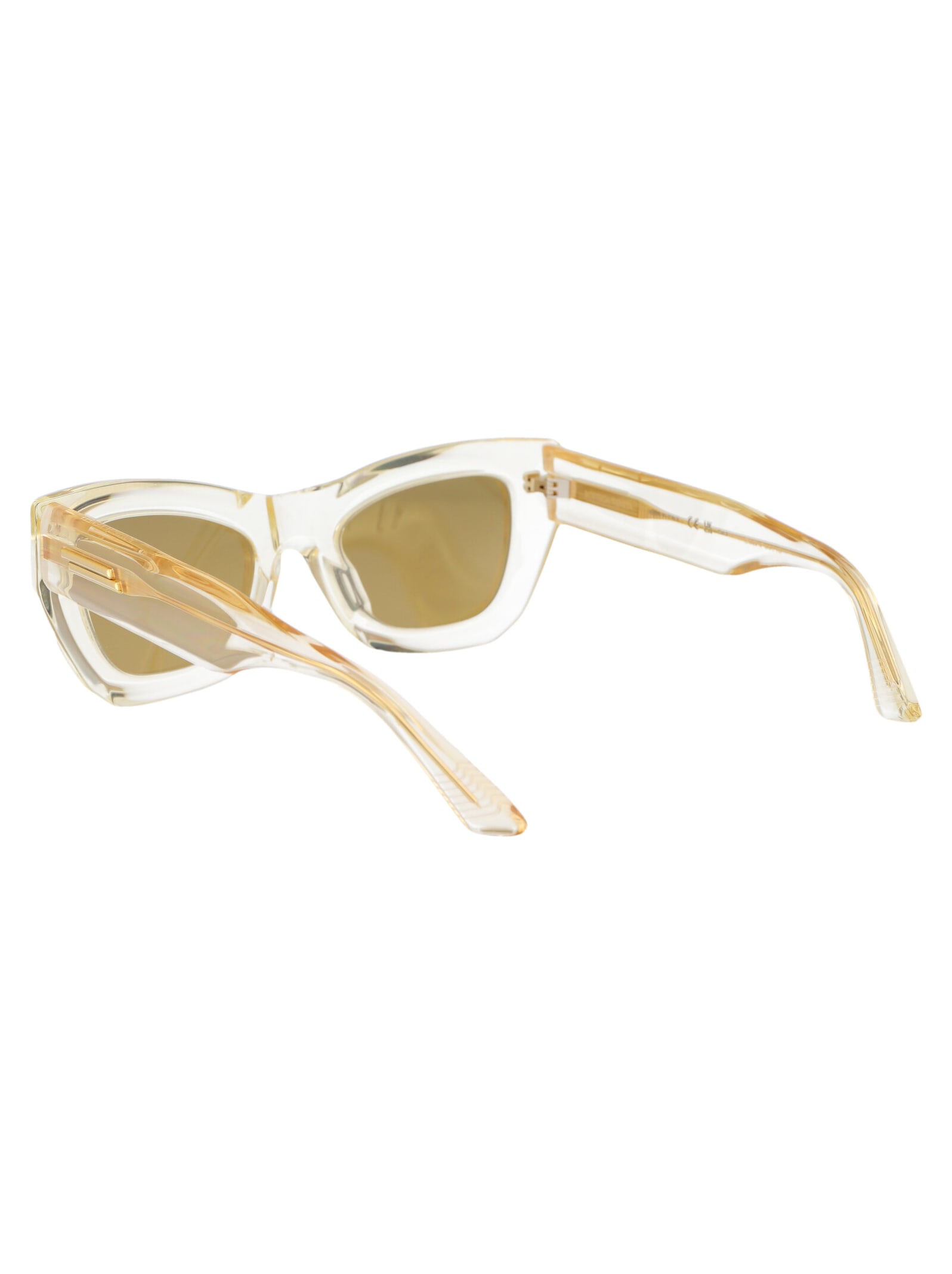 Shop Bottega Veneta Bv1251s Sunglasses In 004 Yellow Yellow Brown