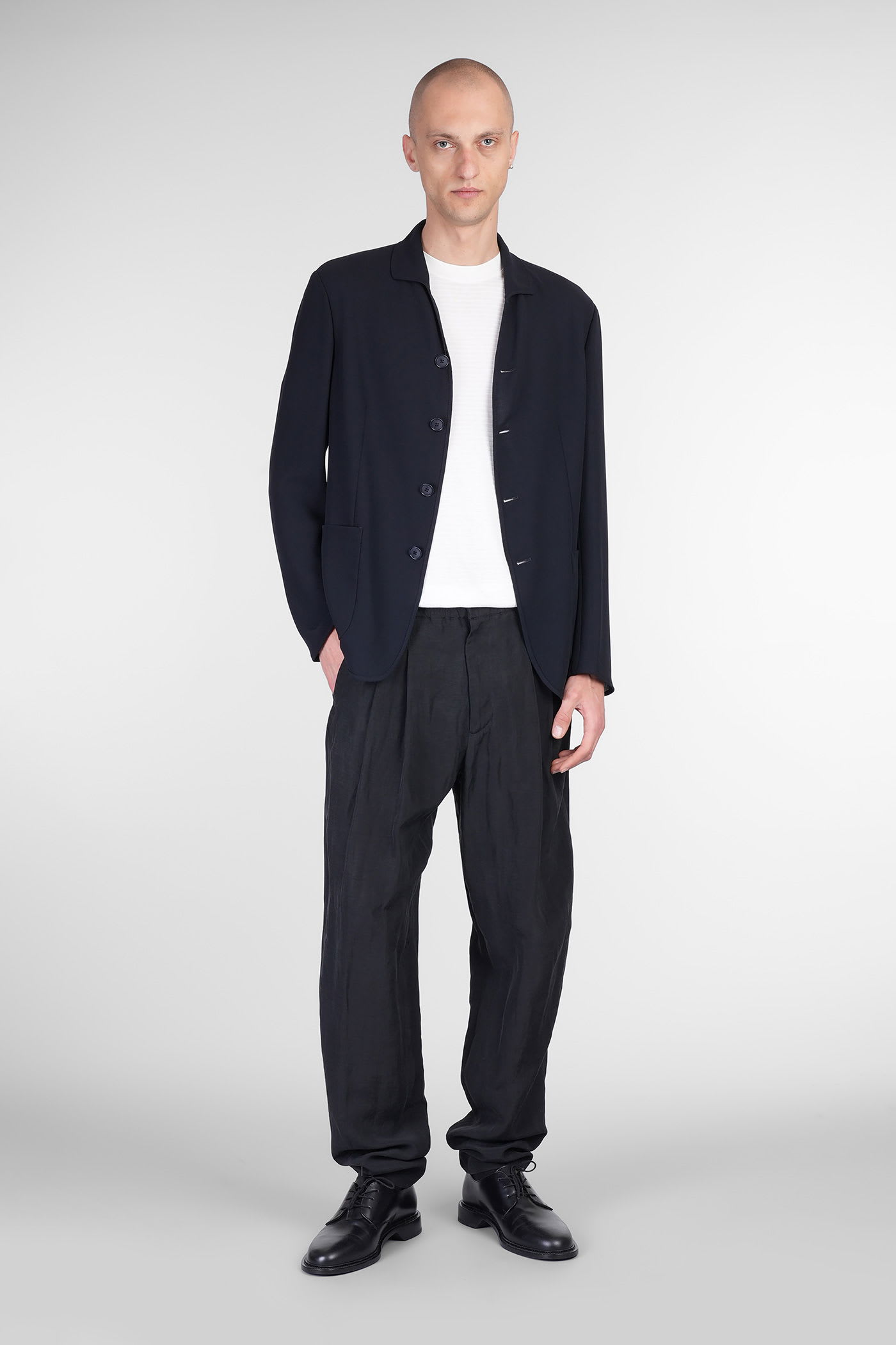 Giorgio Armani Pants In Black Linen