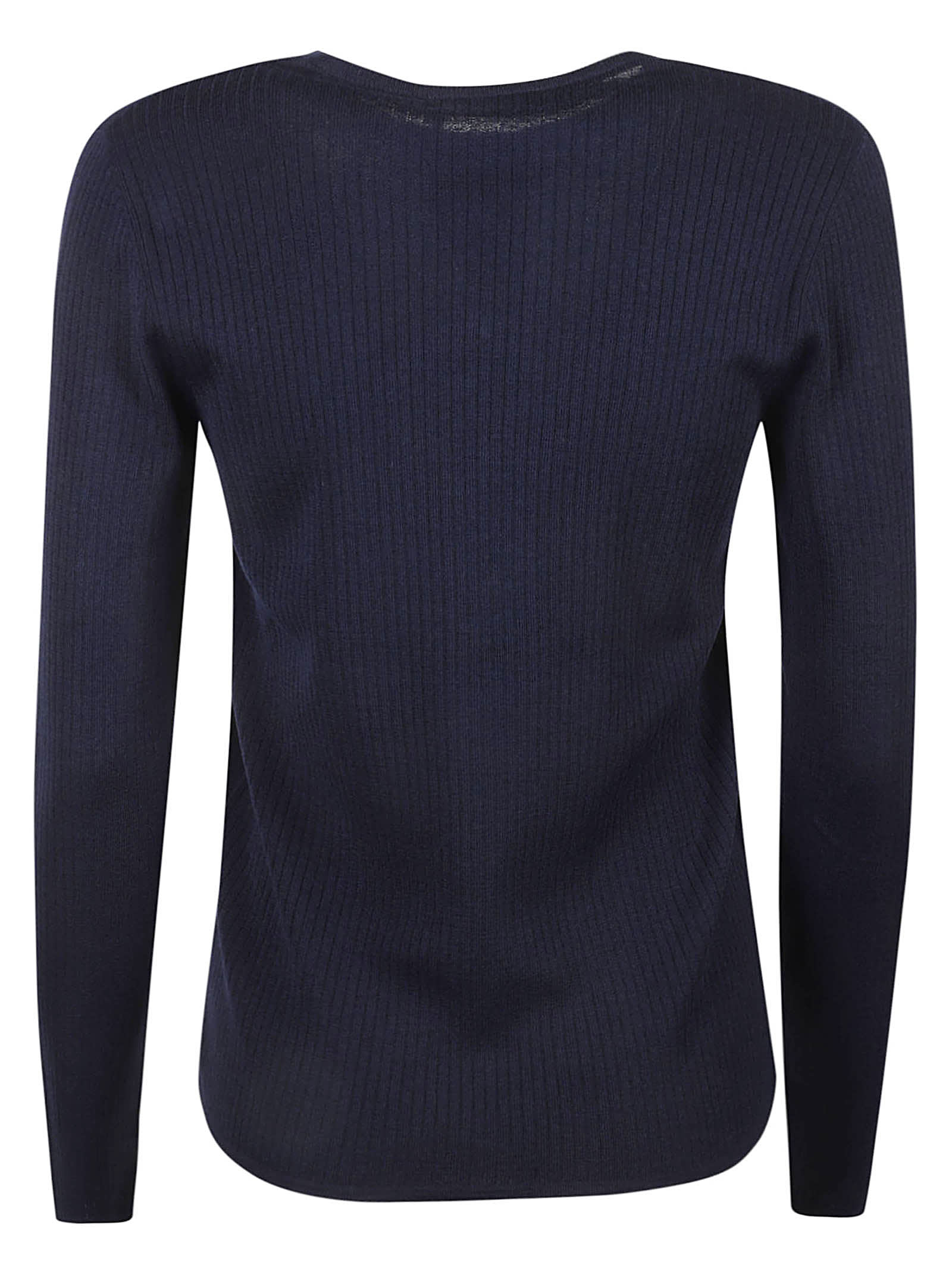 Shop Bally Ribbed Jumper In Blue