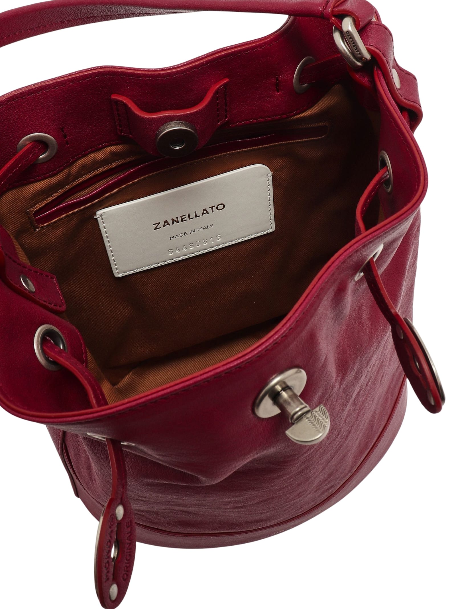 Zanellato Small Monda Leather Shoulder Bag In Red