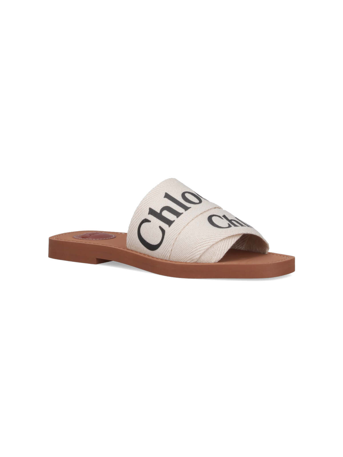 Shop Chloé Woody Sandals In White