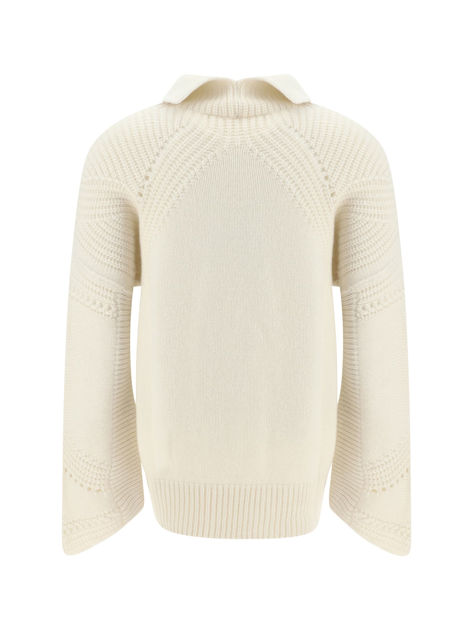 Shop Ermanno Scervino Turtleneck Sweater Sweater In Snow White