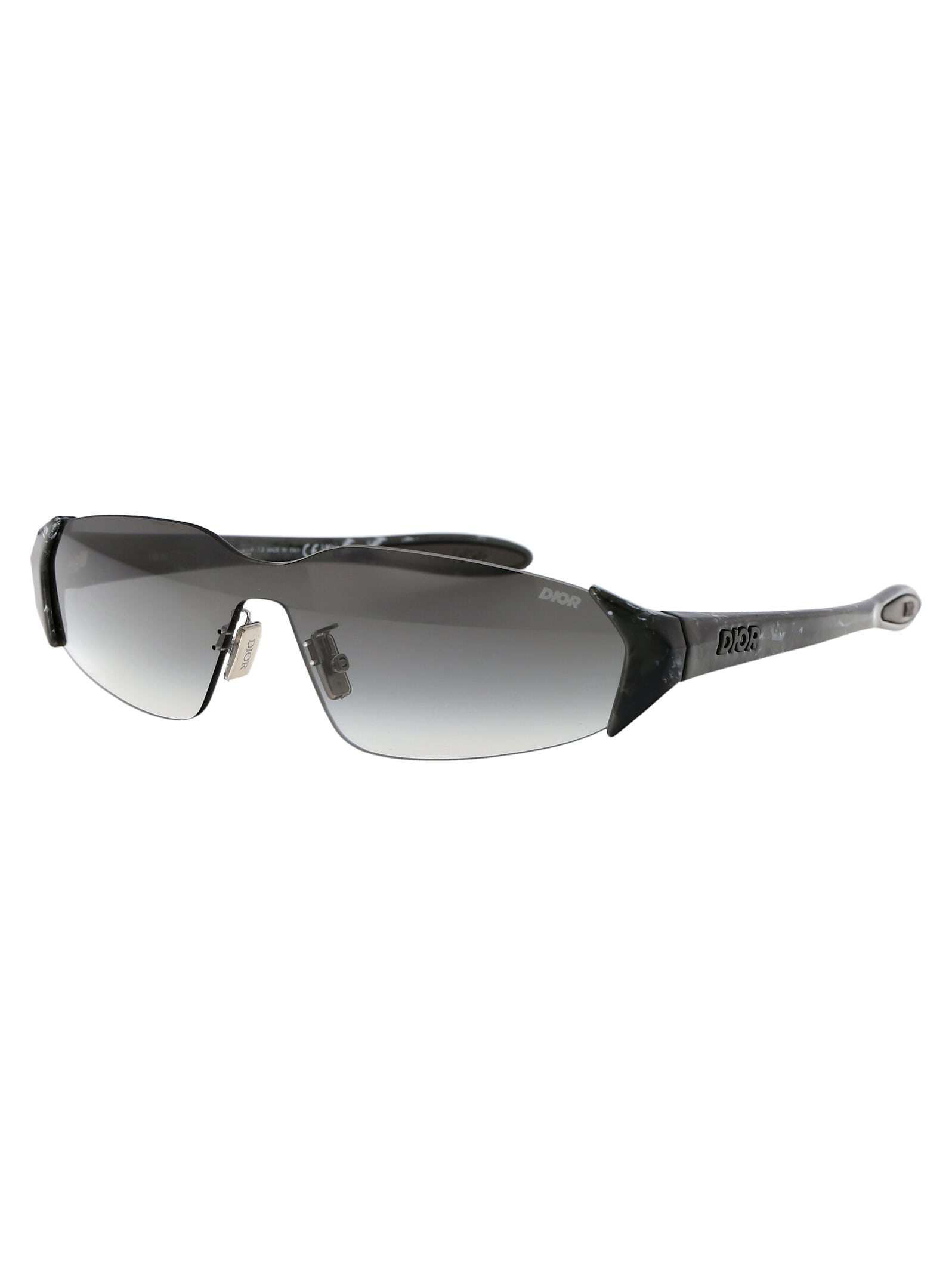 Shop Dior Bay M1u Sunglasses In 10a1 Black/other / Gradient Smoke