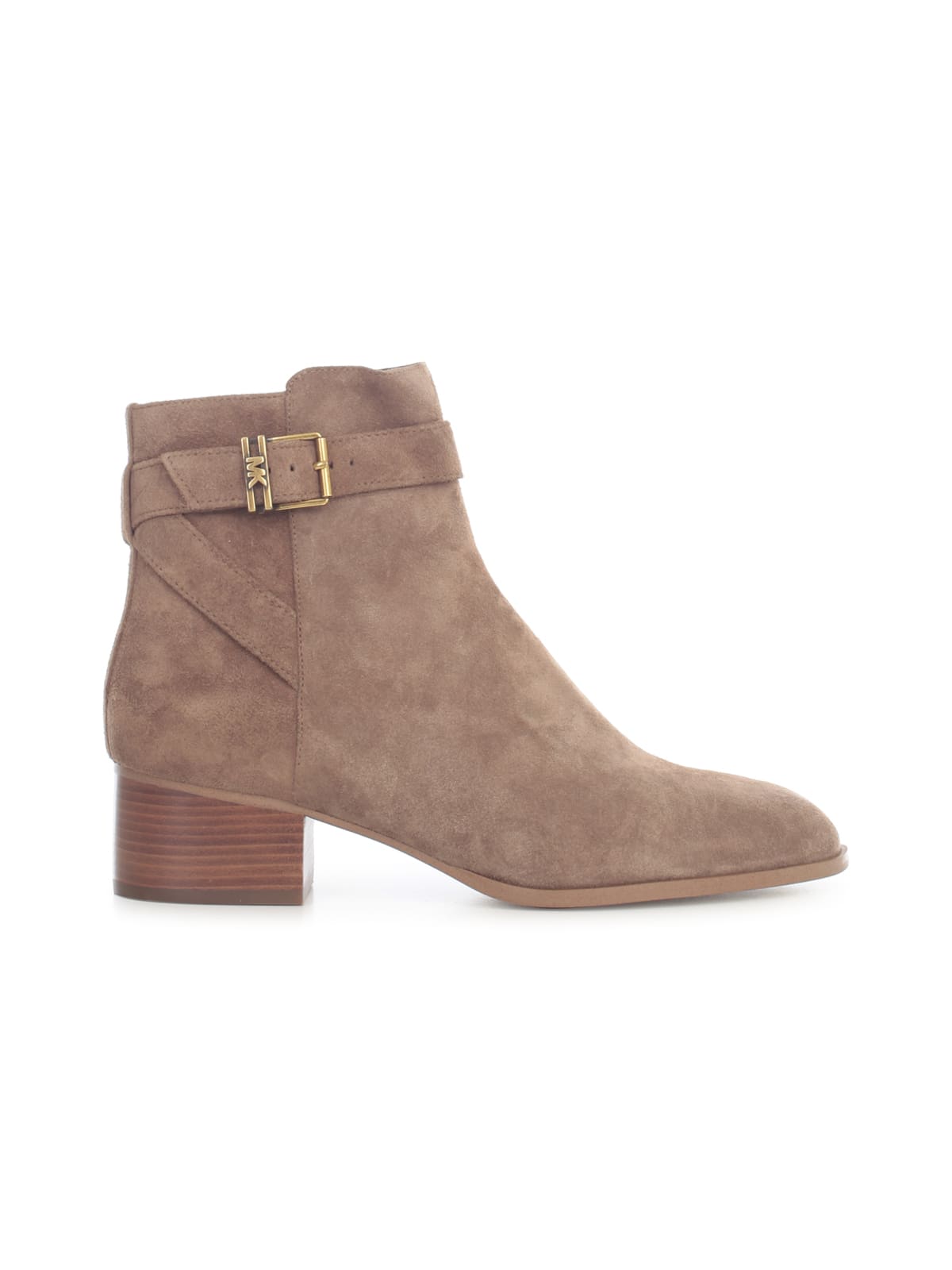 Buy MICHAEL Michael Kors Suede Britten Ankle Boot online, shop MICHAEL Michael Kors shoes with free shipping